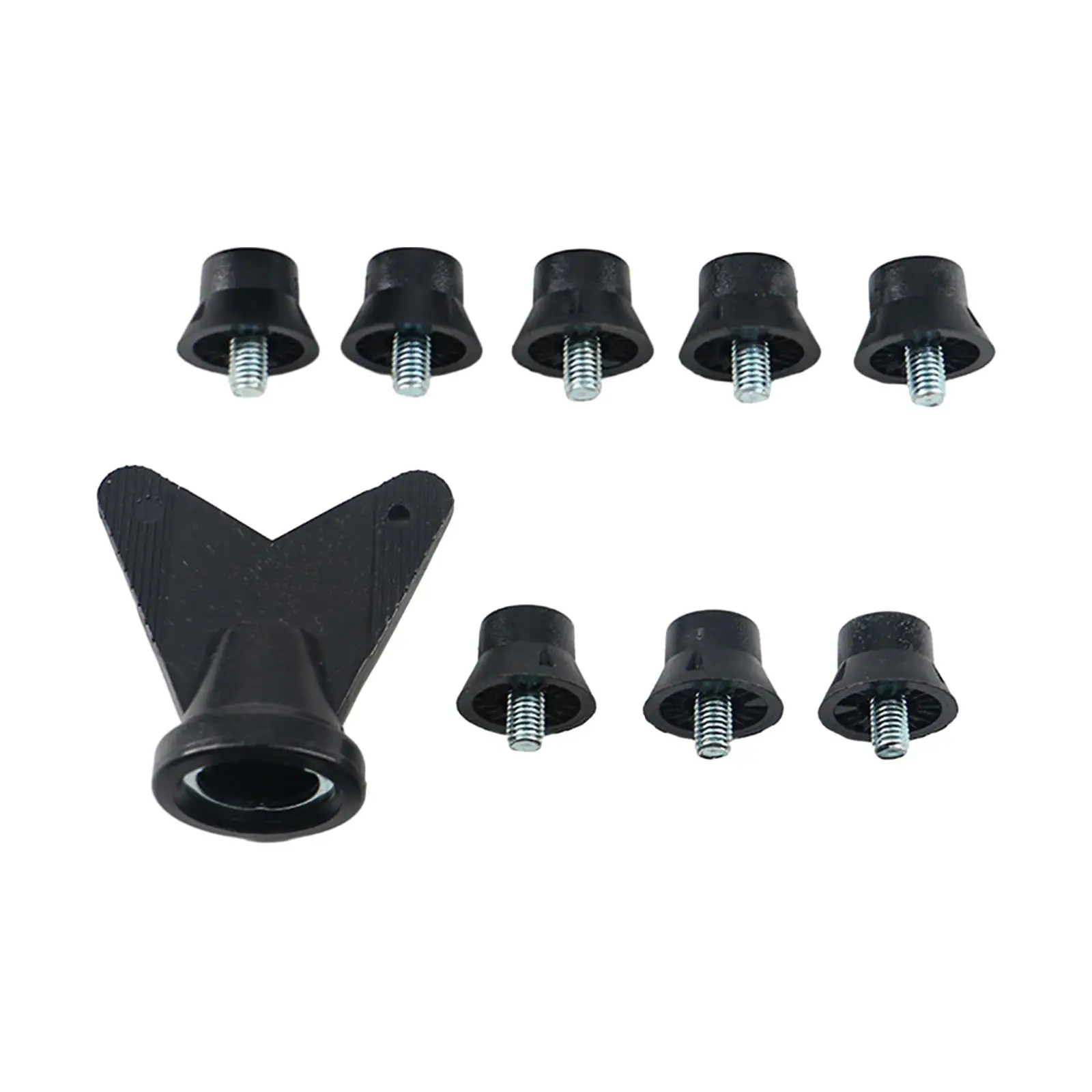 12Pcs Rugby Studs Portable Non Slip M5 Threaded Soccer Studs for Competition Indoor Outdoor Sports Athletic Sneakers Training