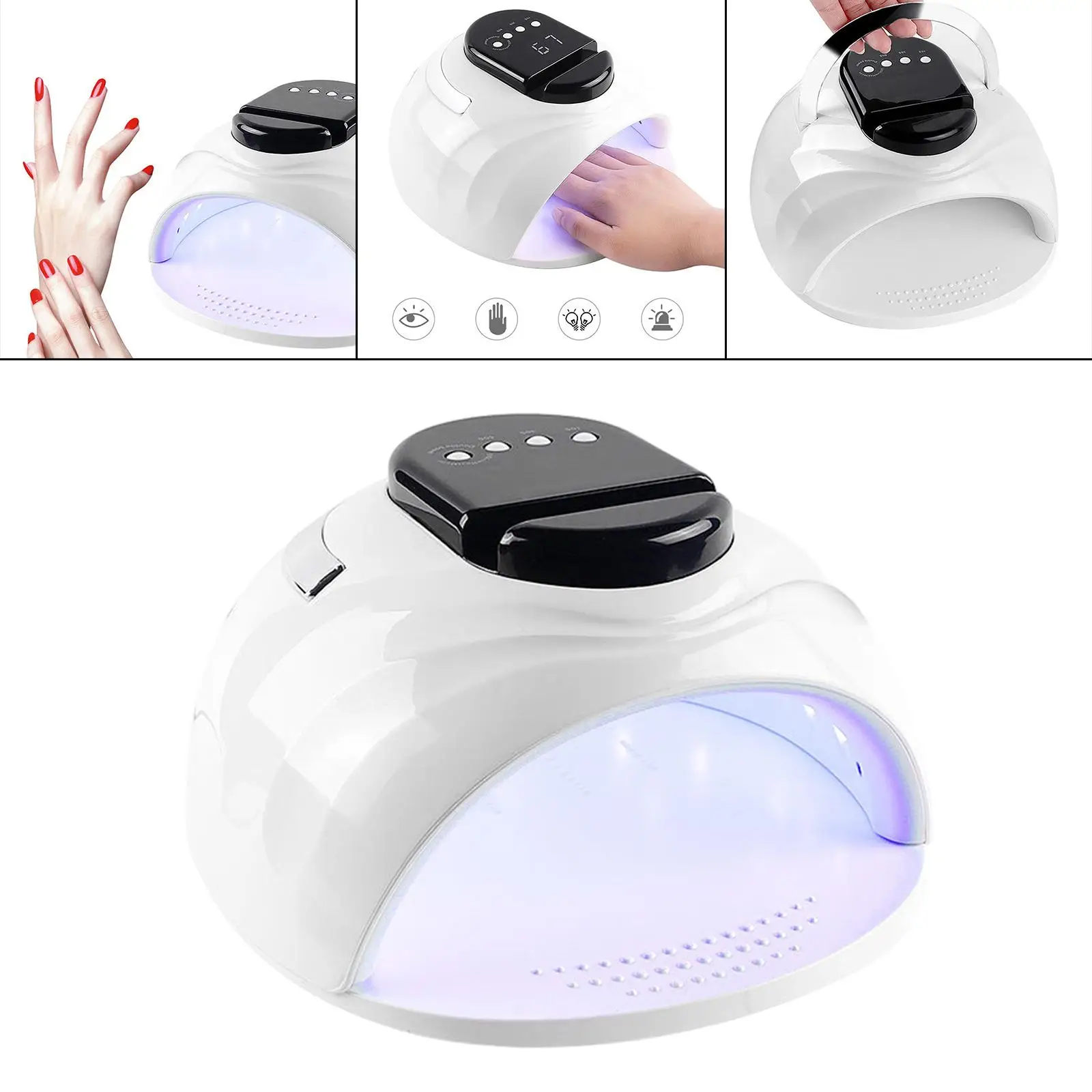 Nail Polish Dryer with 42 Pcs Light Bead 10S/30S/60S LED Display,  Removable Manicure Pedicure Automatic Sensor