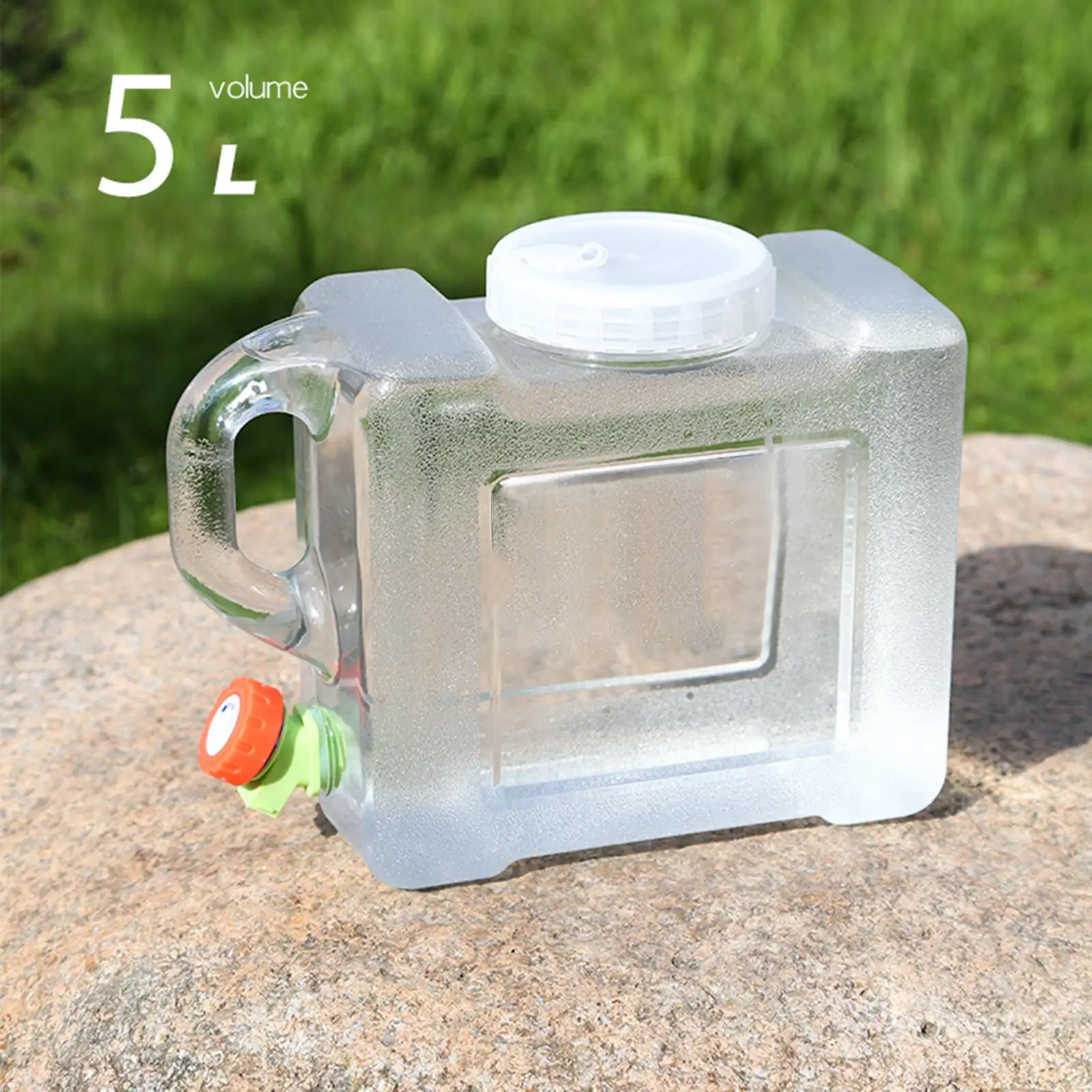 5L Transparent Portable water Storage Barrel for Car Driving Durable