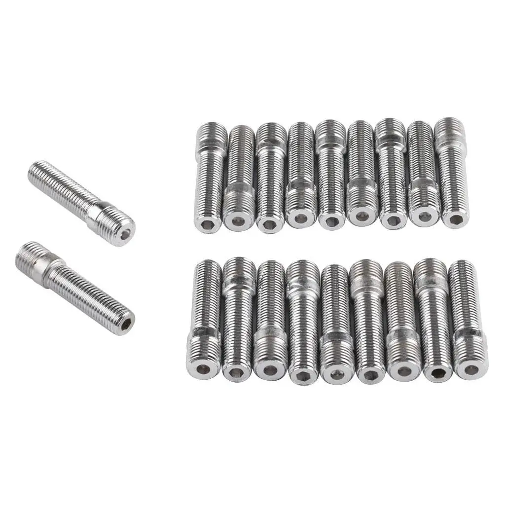 20 Pieces M14*1.5mm to M5mm Wheel Stud Conversion Screw Adapter Silver