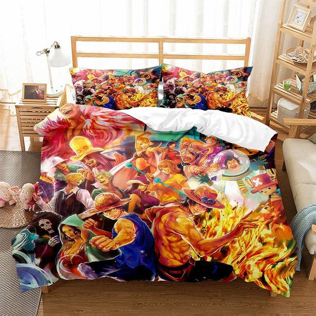 Anime Cartoon Series Printed Quilt Cover Two-piece Three-piece Children's  Bedroom Decorative Quilt Cover