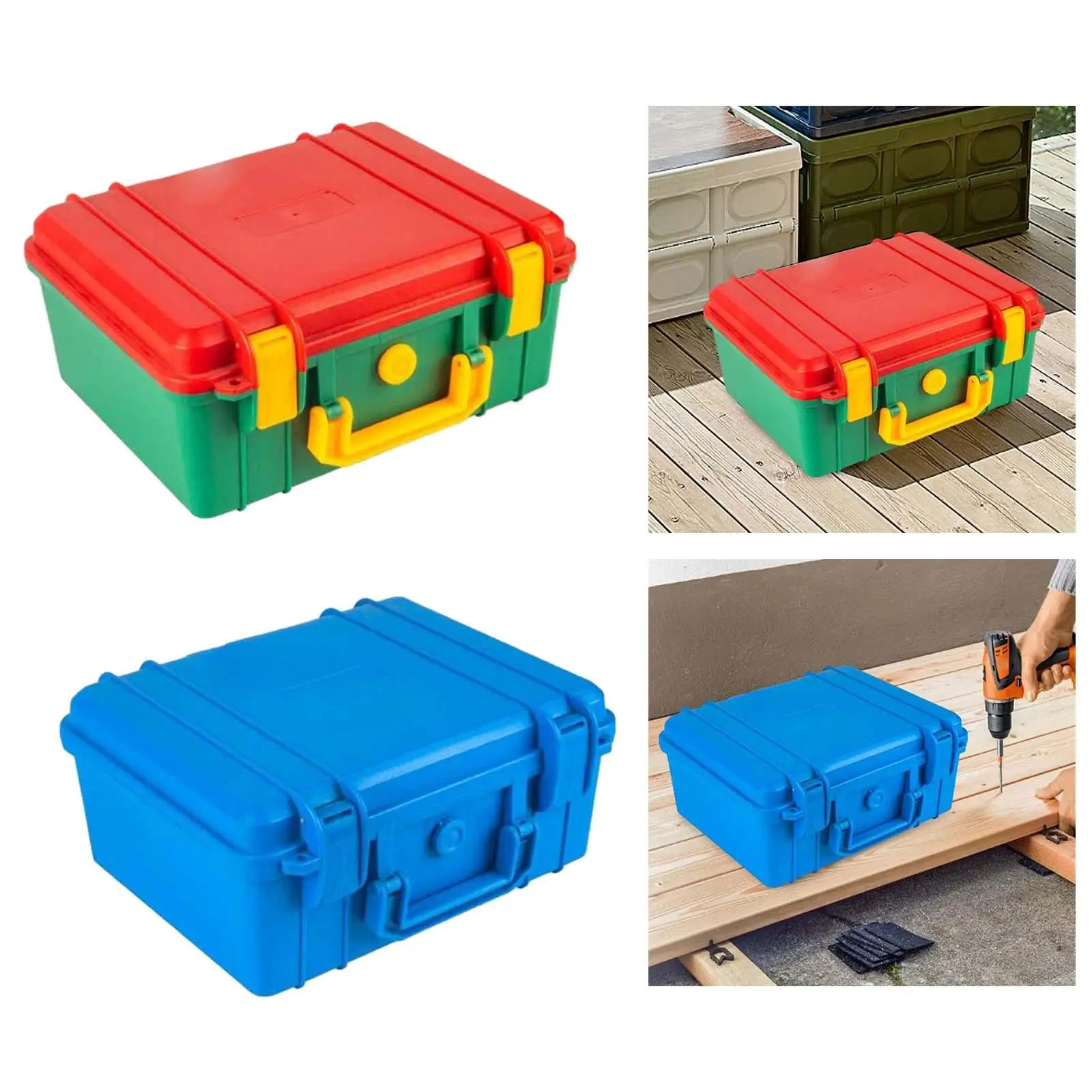 Tool Case with Sponge Shockproof Carrying Large Space Protection Impact Resistant Tool Box for Household Outdoor Gear