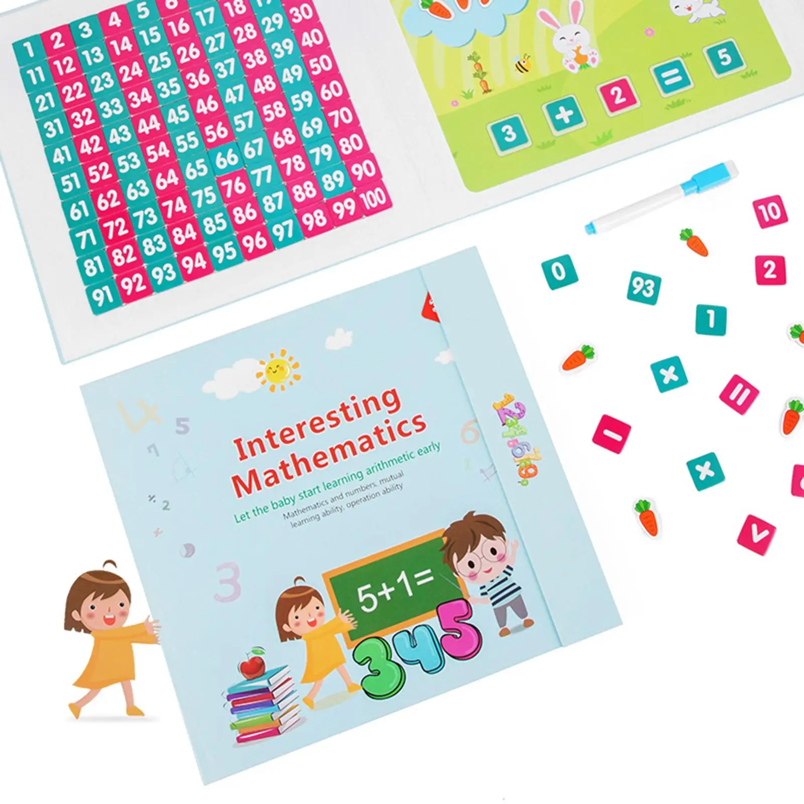 Hundred Number Board Set Math Games Math Teacher Aids Numbers Decomposition for Preschool Kindergarten Home Toddlers Children