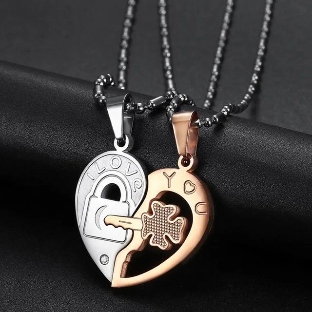 Heart Shape Puzzle Key Pendant Necklace Meaning For Couples Folding Heart  Necklace Bulky Necklaces for Women Fashion Jewelry - AliExpress