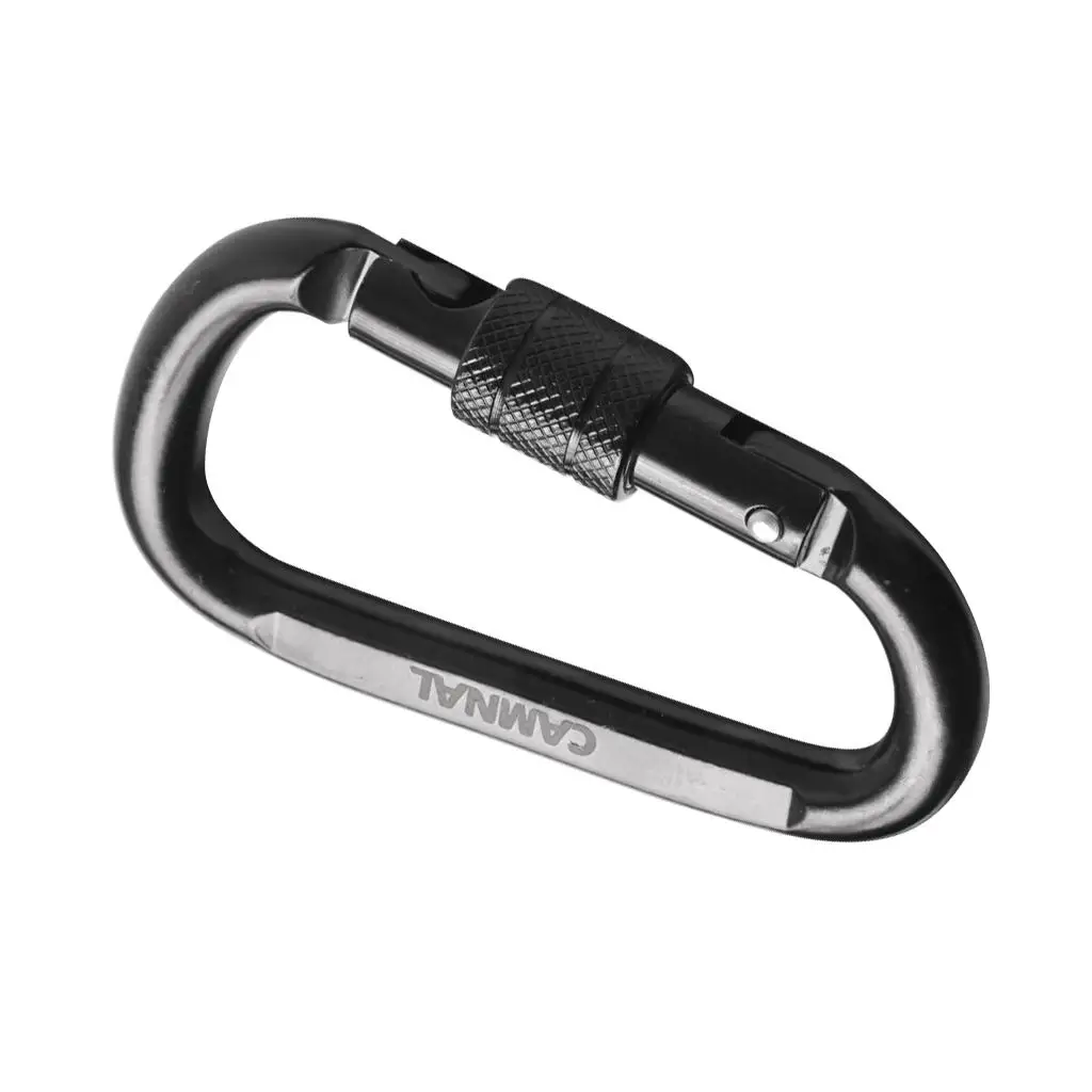  30KN Rock Climbing Hiking Screw Locking Carabiner CE Approved Lightweight 