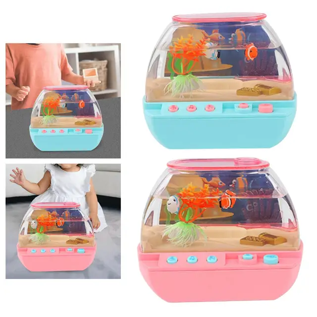 Artificial Mini Aquarium Electric Fish Tank Simulation Underwater World  Magnetic Fishing Interactive Toys Baby Aquarium Toy - Bath Toy - AliExpress