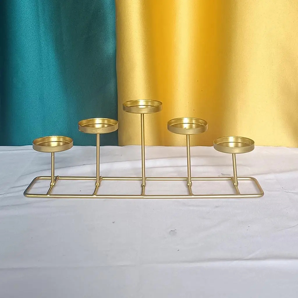 Candle Holder Ornament Geometric Retro Style Display Room Decor Candlestick