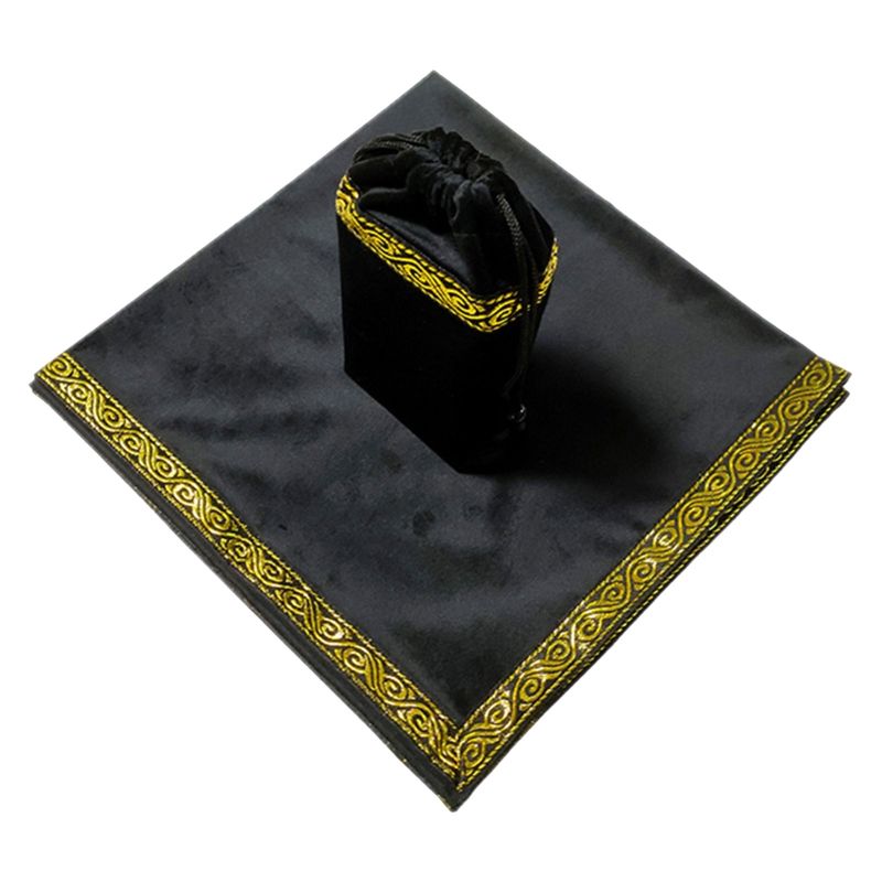 270C Velvet Divination Tablecloth with Tarot Pouch Bag Metaphysical Altar Table Cloth