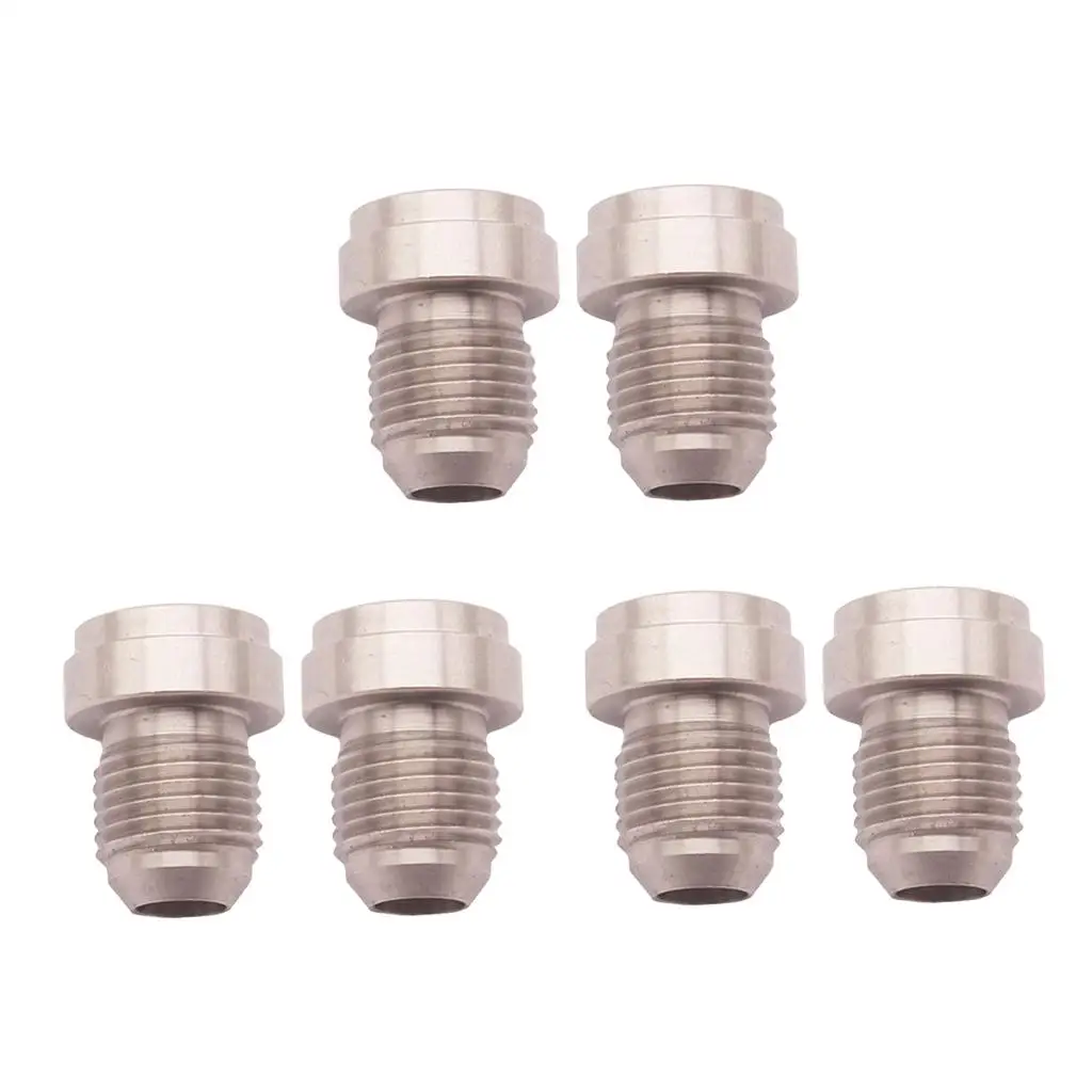 6 Pieces Weld Bung Size AN6 -6AN Car Fittings Adaptor-Stainless Steel