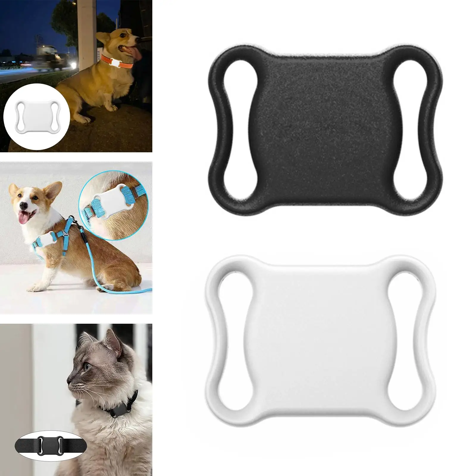 GPS Pet Tracker Built in Night Light IP65 Waterproof Dog Locator Bluetooth Locator Tracer Activity Monitor for Cats Pets Kids