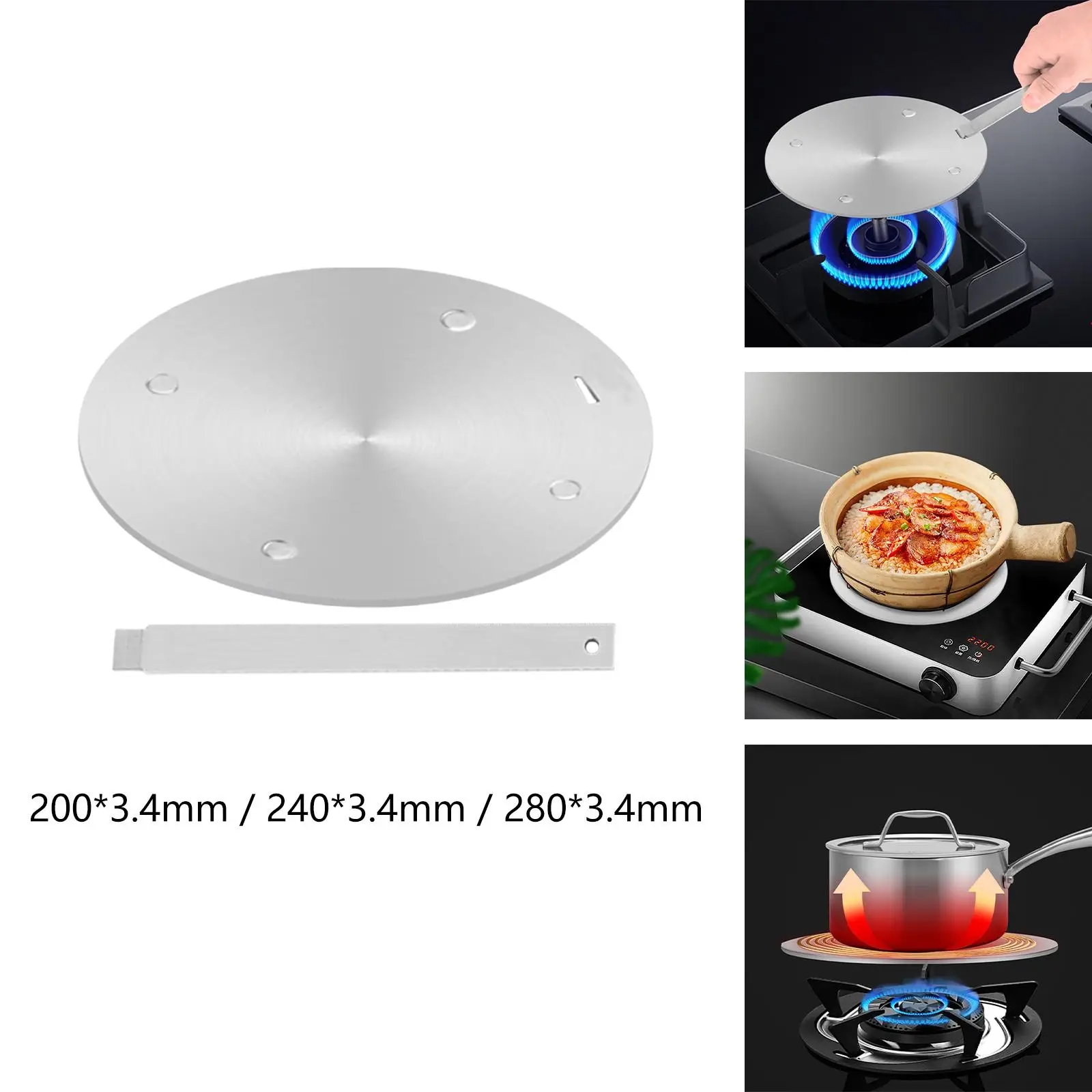 Stainless Steel Induction Hob Plate milk Cookware Heat Diffuser for Electric Gas Stove
