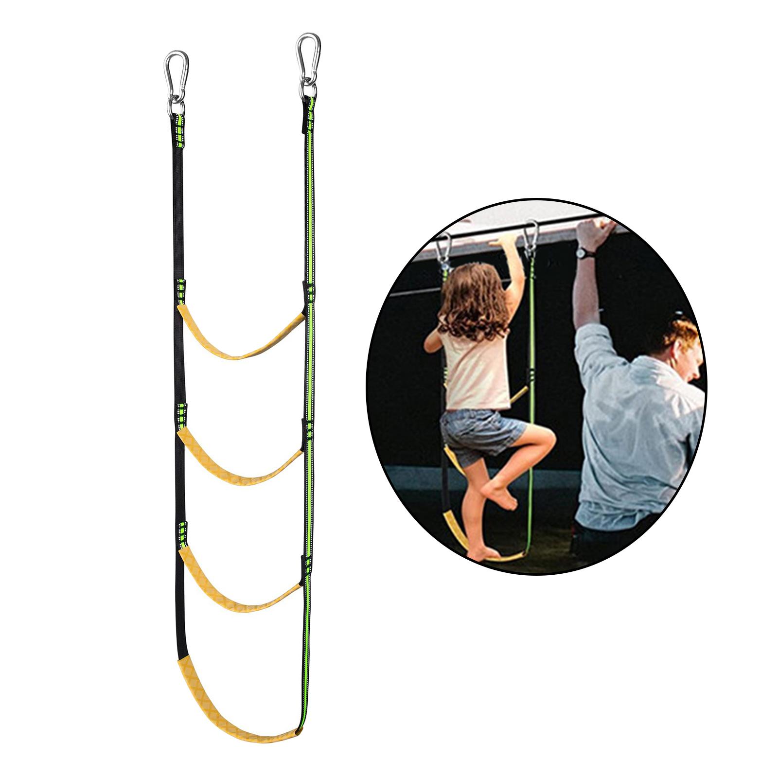 Portable four  Rope Ladder Boat Rope Ladder Extension,Assist Boat Folding Ladder,Swim Ladder for Sailboat ,Kayak, Canoeing