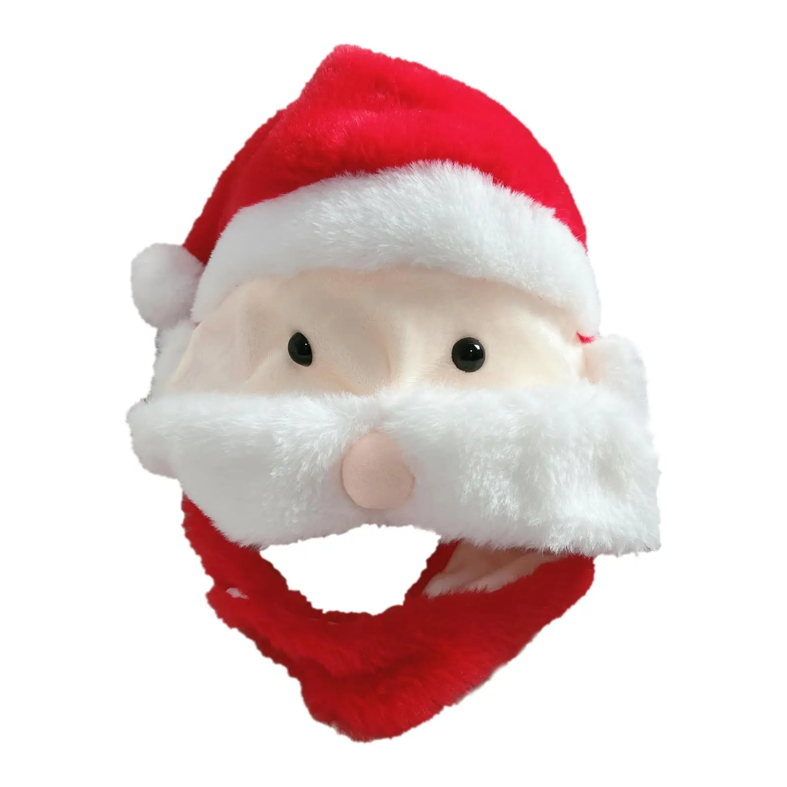 Lovely Christmas Plush Hat Holiday Decorations Creative Adult Kids Winter Headgear Warm Soft for Dress Costume New Year Festival