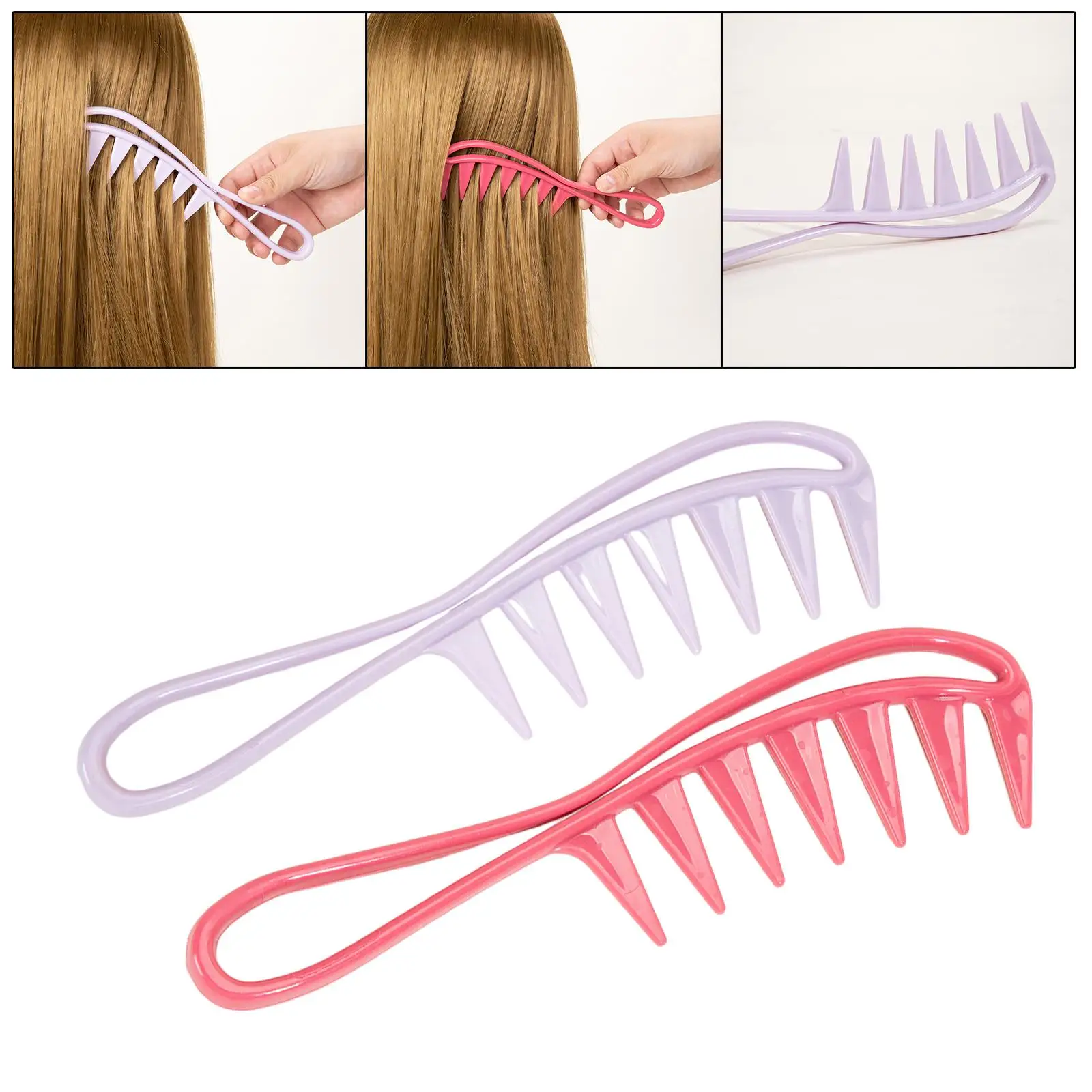 Wide Tooth Comb Mini Hairstyle Tool Professional Barber Accessories Hair Brush for Barber Salon Detangles Wet or Dry Hair