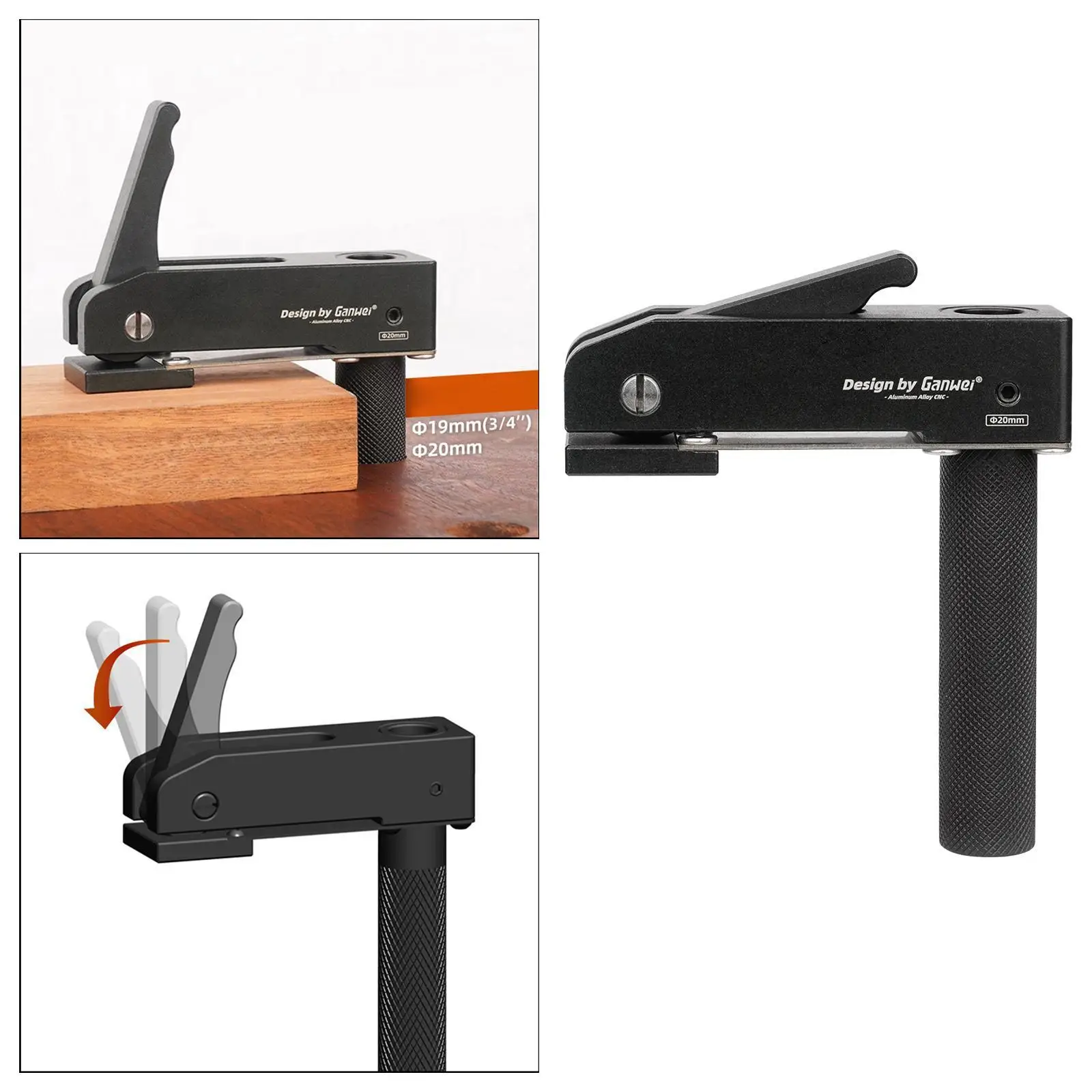 Stainless Steel Woodworking Desktop Press Three Adjustable Gear Durable DIY