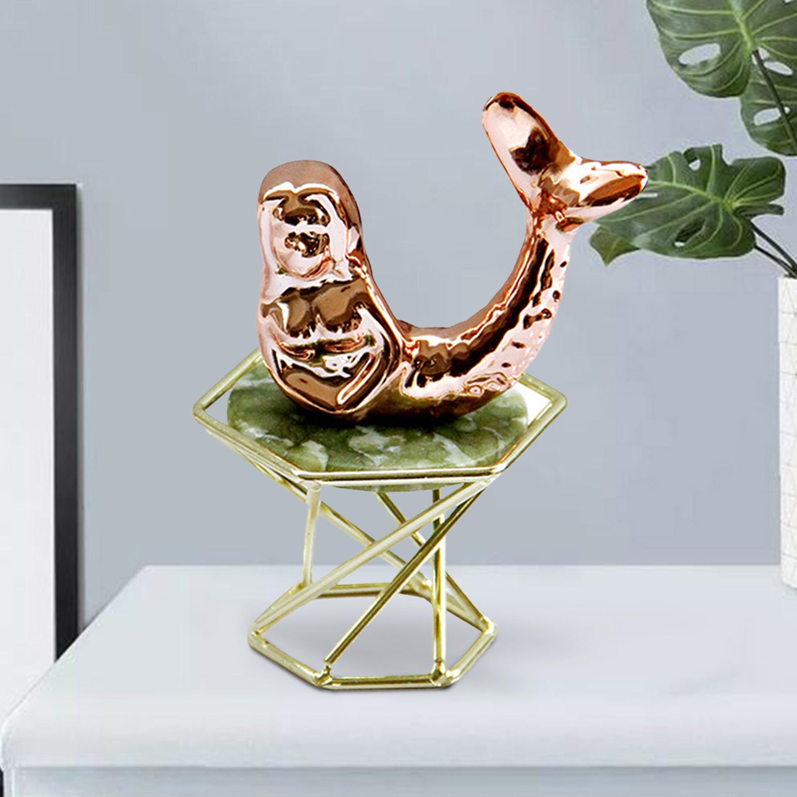 Simple Animals Figurines Sculpture Table Centerpiece Furnishings Ceramic Statue for Office TV Cabinet Cafe Coffee Room Bedroom