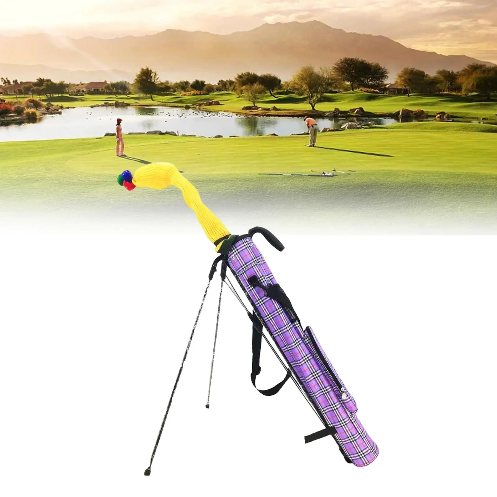 Golf Bags with Stand and Strap Large Capacity Removable Shoulder Strap Dustproof Waterproof Material Bag