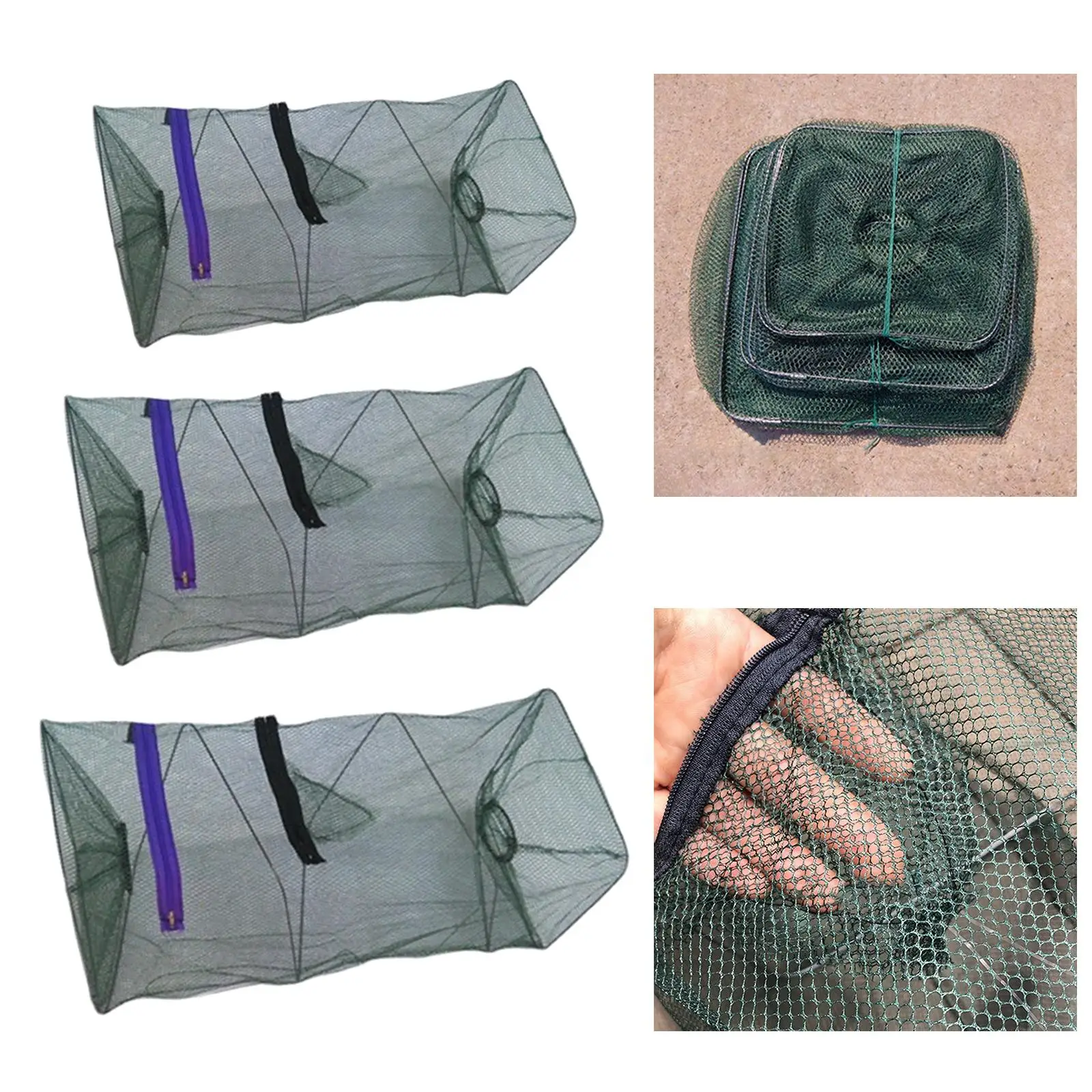 Professional Fishing Net Upgrade Fodable Net Fishing Mesh Easy to Use Net for Outdoor