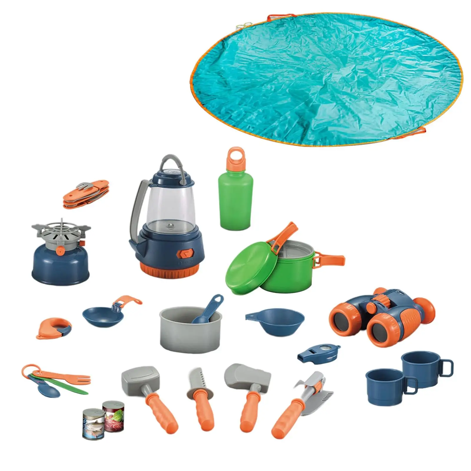 Kids Camping Set with Tent Camping Equipment Tool Pretend Play Set for Toddlers Children Boys