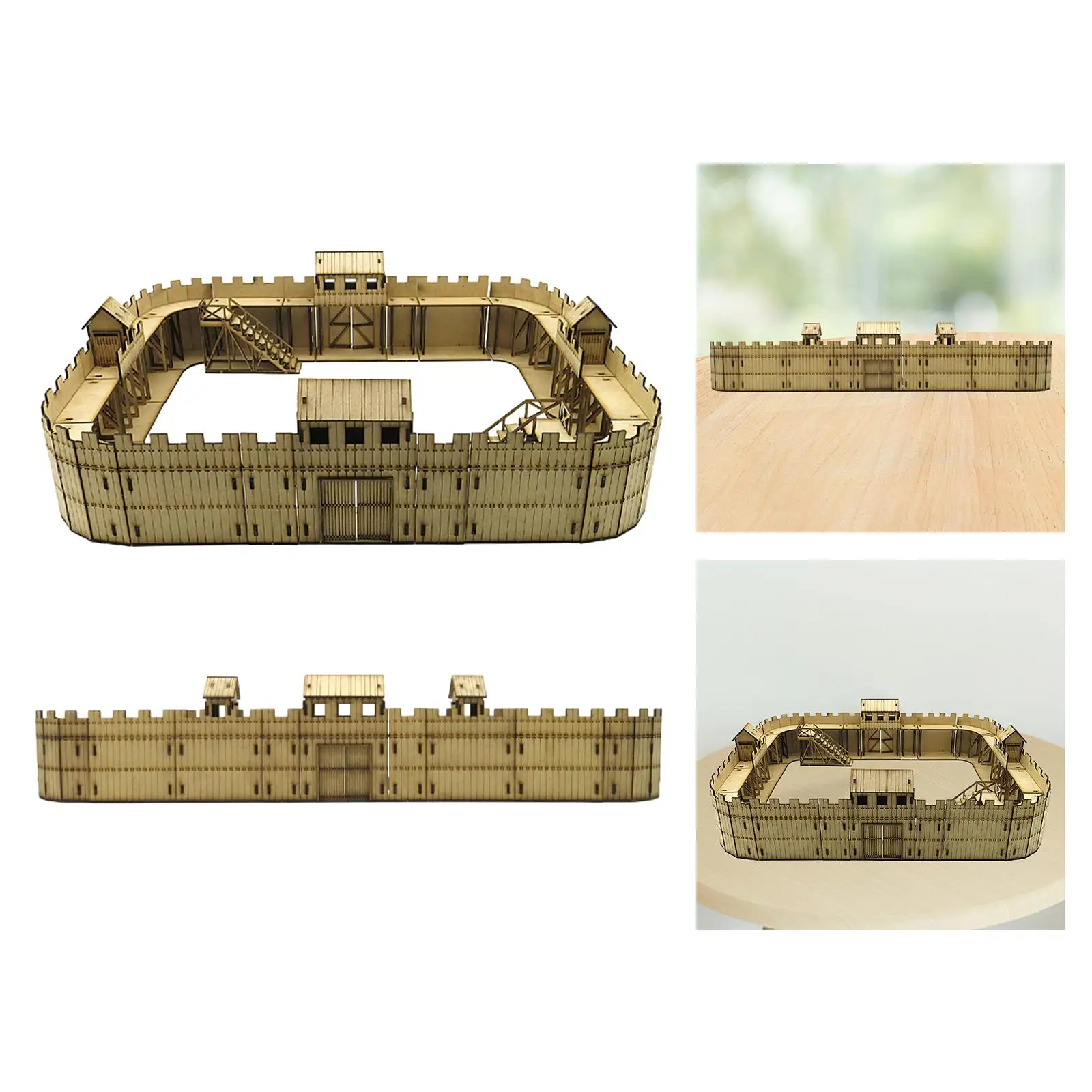 1/72 Handmade Miniature 3D Puzzles Landscape Unassembly for Model Railway Accessory Diorama Sand Table Architecture Model