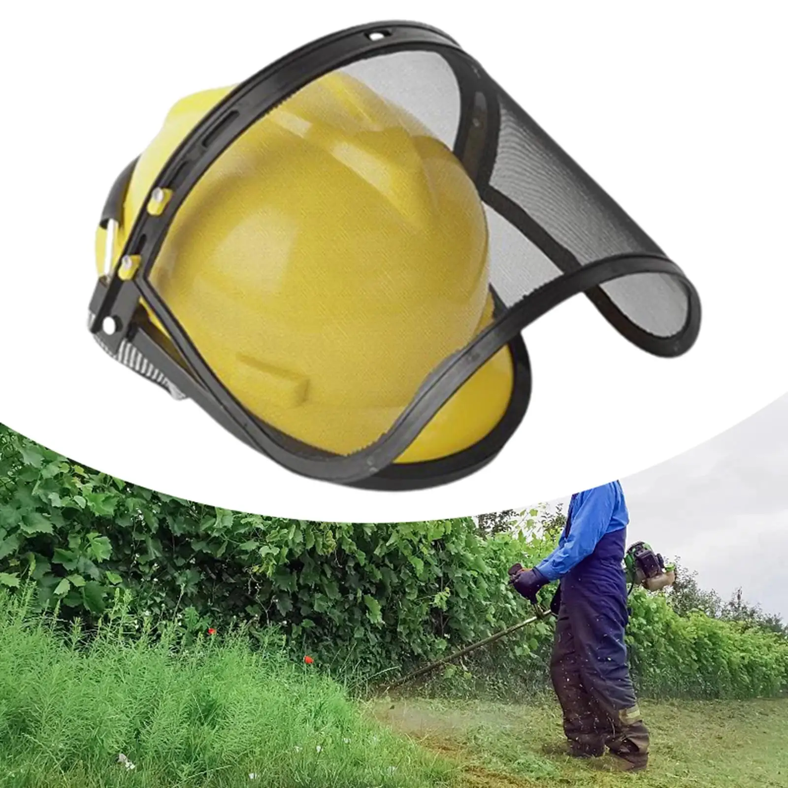 Forestry Face Shield Guards with Steel Wire Mesh Versatile Lightweight Protective for Logging Electric Cutting Durable Practical