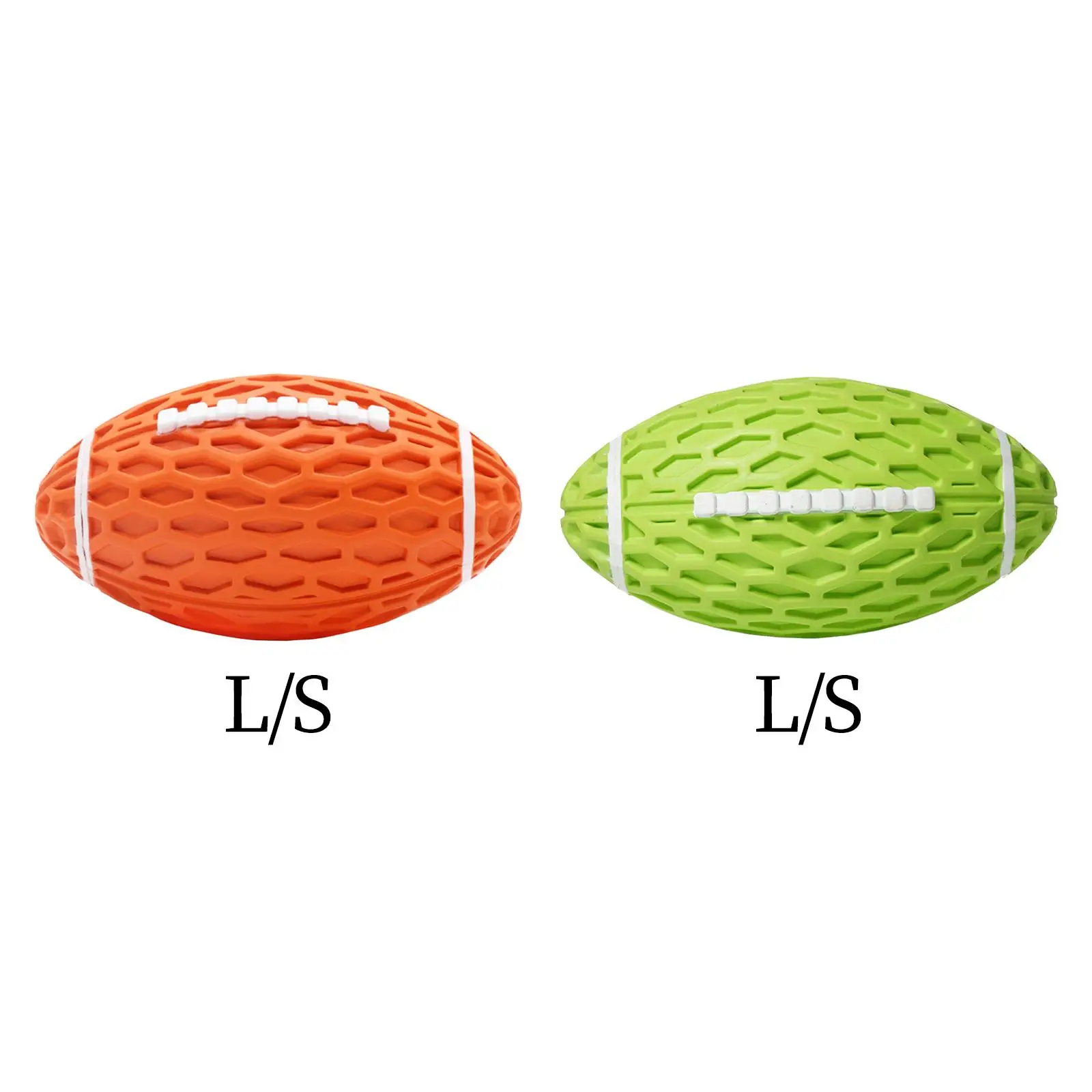 Dog Toy Balls Rugby Gift Sounds Bite Resistant Pet Squeaky Toys Balls Interactive Ball for Puppies Fetch Indoor Entertainment
