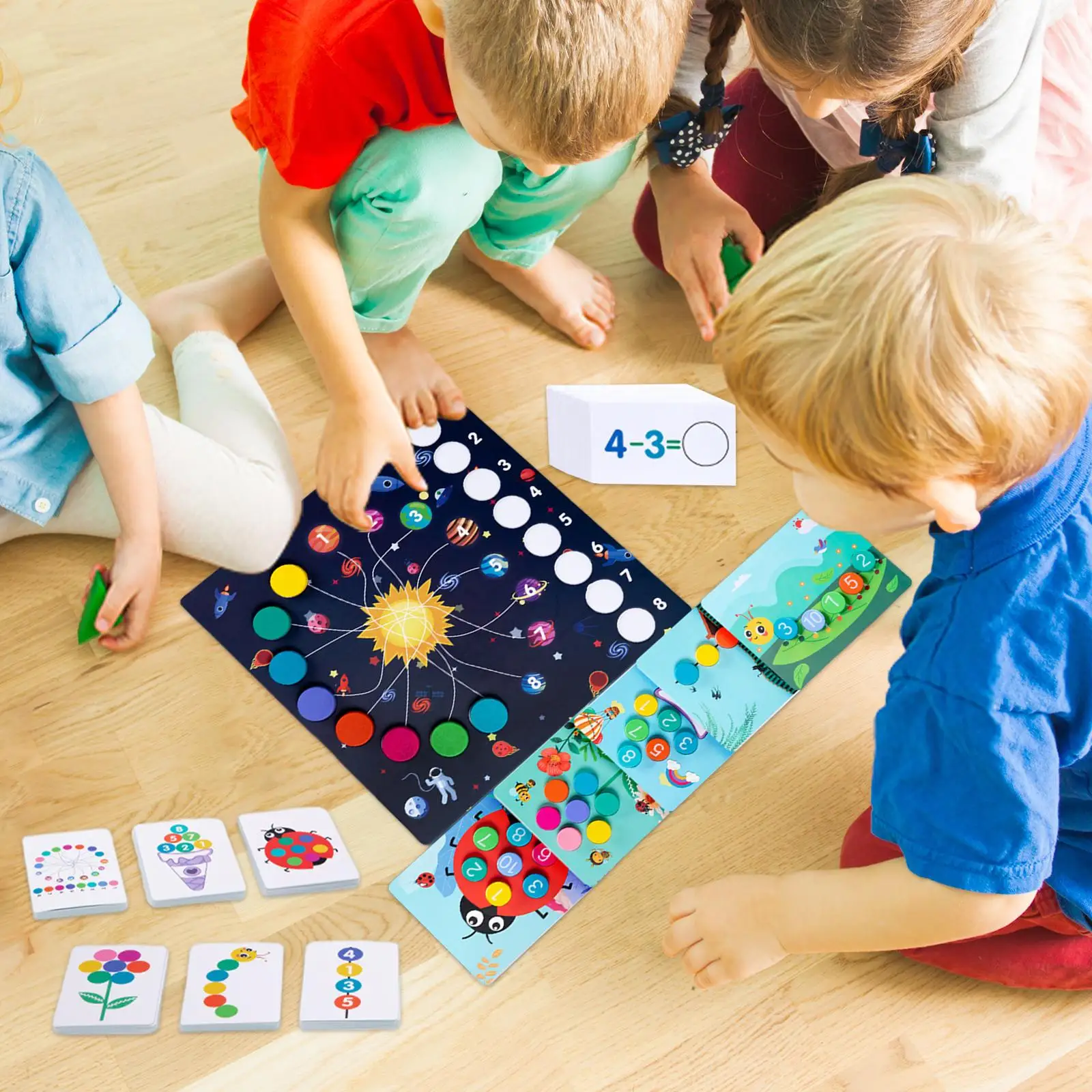 Number Puzzles Montessori Wood for Kindergarten Role Play Activities