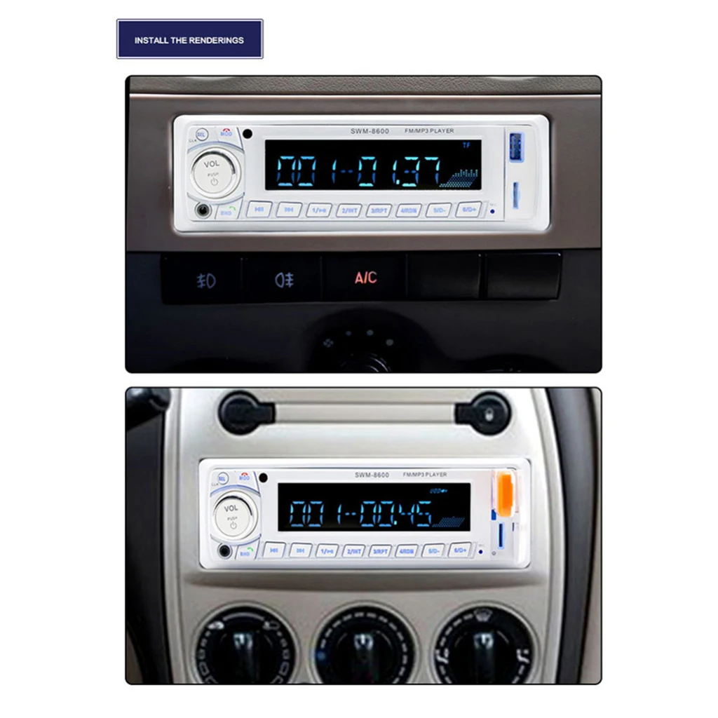 Car Radio MP3 Player In- Bluetooth FM Music Player RCA 12V MP3/WMA/WAV
