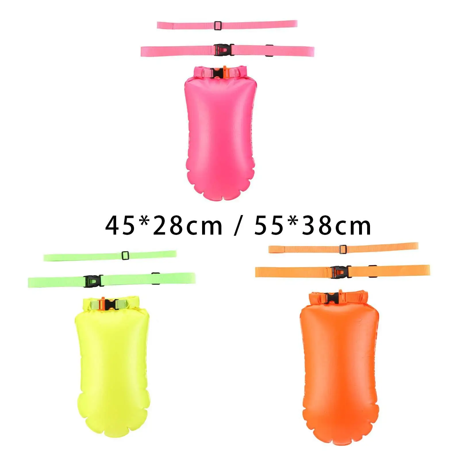 Safety Swim Buoy Waterproof Storage Bag Swim Training Swimming Buoy Tow Float for Diving Hiking Fishing Rafting Kayaking