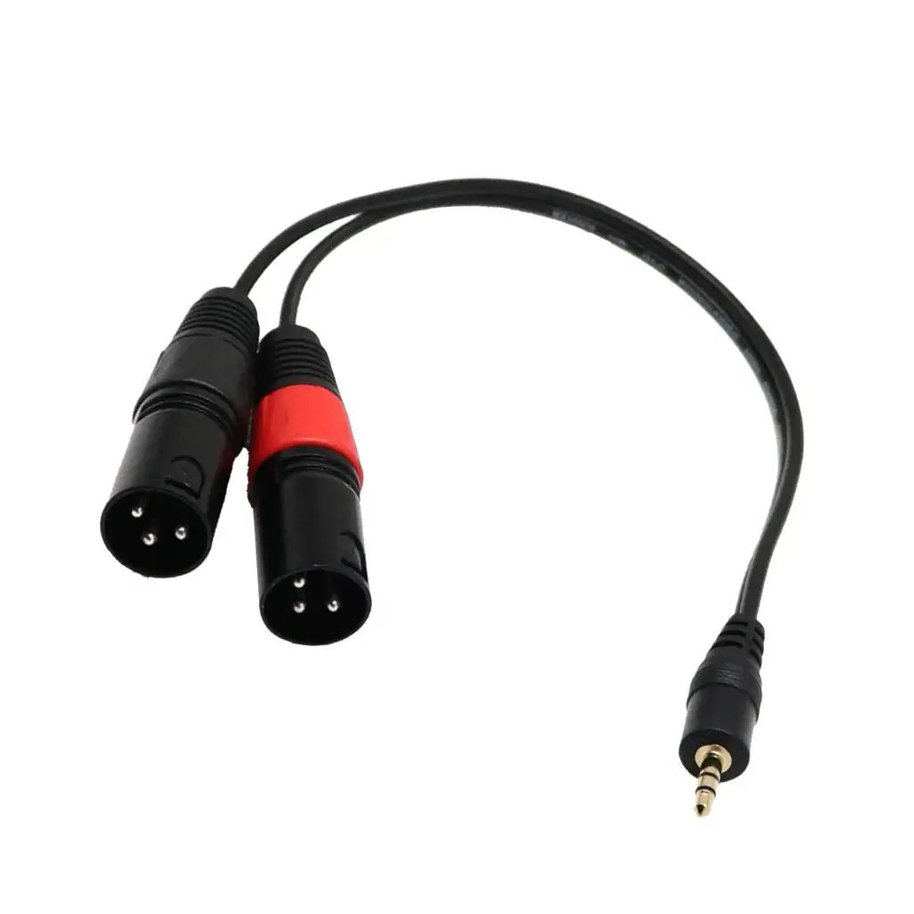 3.5mm Stereo Male Plug TRS  To Dual XLR 3 Pin Male Y usb cable