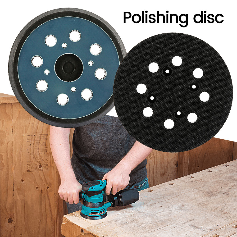 5 Zoll 8 Löcher 125 mm Hakenschlaufe Schleif Stützteller Elektrischer Exzenterschleifer Scheibenscheiben Porter Cable Backup Stick On Pad – Detail 1