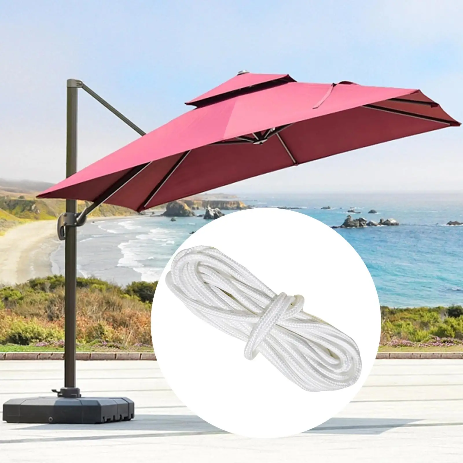Patio Umbrella Cord Replacement Portable Patio Umbrella Accessories Patio Umbrella Cord Line for Patio Table Picnic Deck Beach