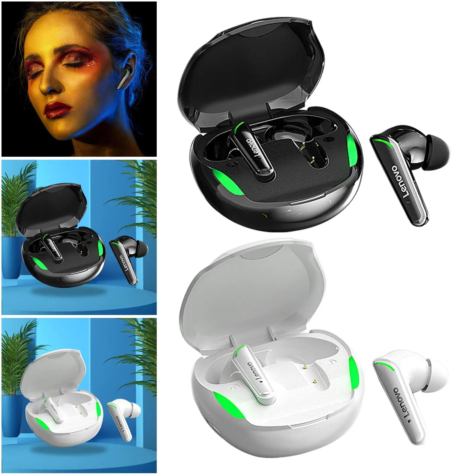XT92 Bluetooth 5.1 Wireless Music Gaming Headsets Earbuds Professional W/Mic