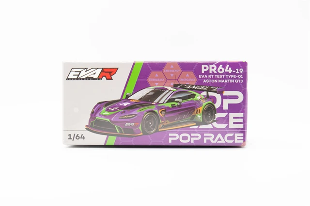 Aston Martin GT3 RHD (Right Hand Drive) EVA RT Test Type-01 Purple with  Graphics 1/64 Diecast Model Car by Pop Race in 2023