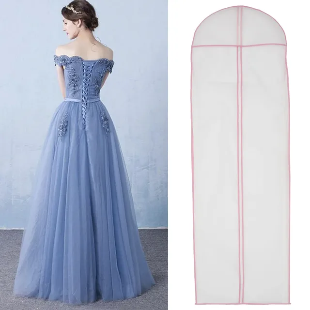 Sac de rangement translucide pour robe de mariée, housse anti-poussière,  protection haute capacité, vêtement long, housse de protection - AliExpress