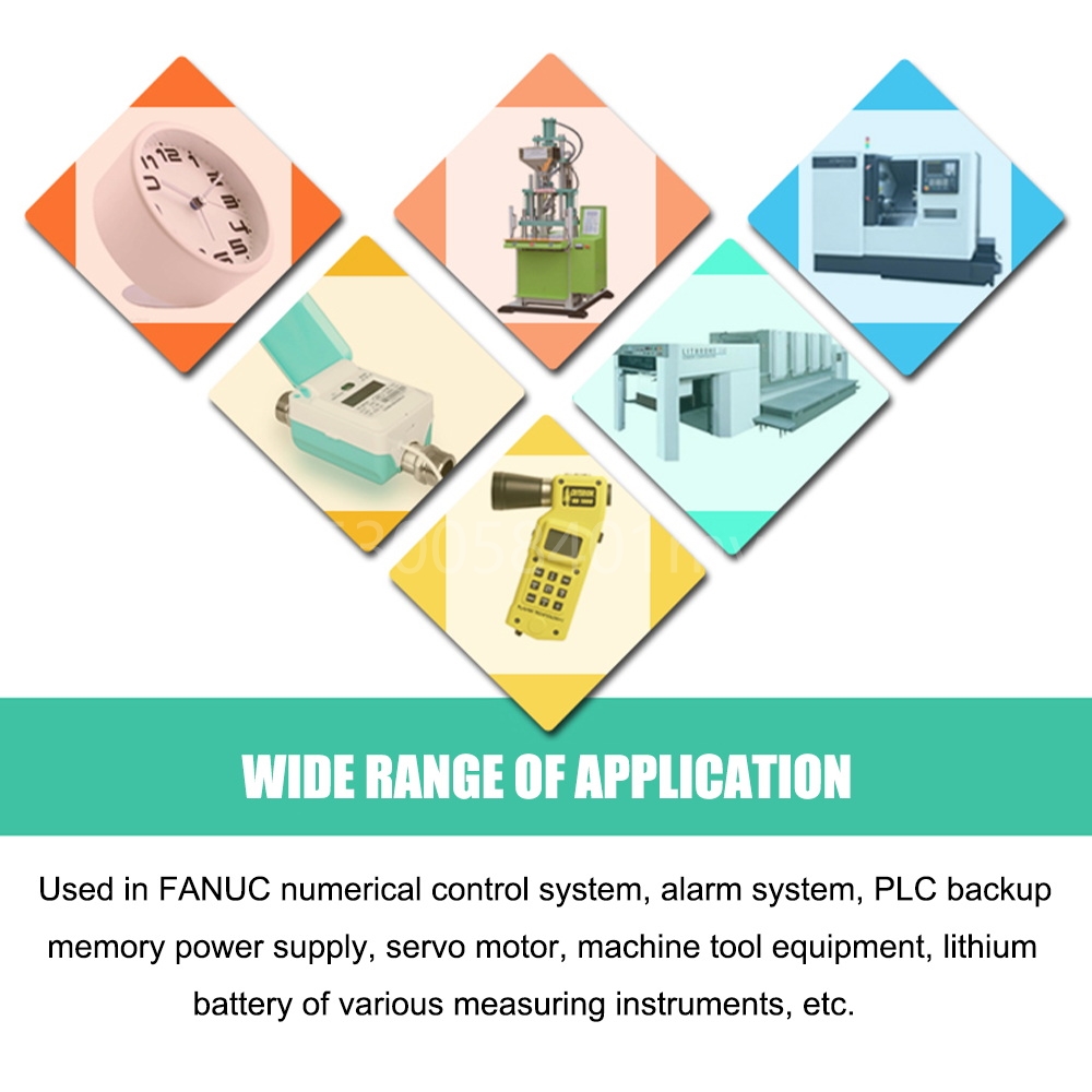 pçs original novo ge fanuc bateria de substituição com perna