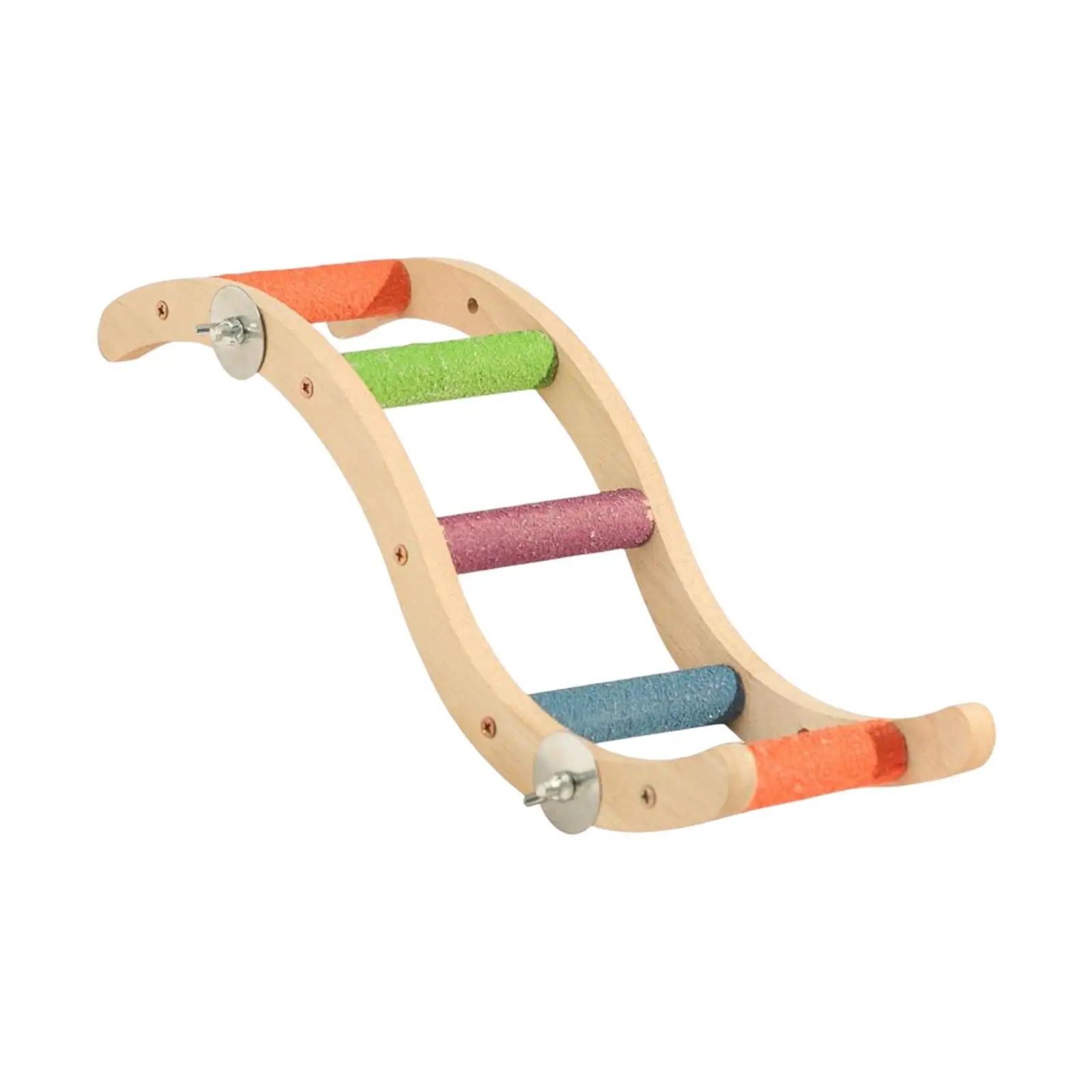 Bird Wooden Ladder Toy Wood Stand Parrot Chew Toy for Pet Supplies Parakeets