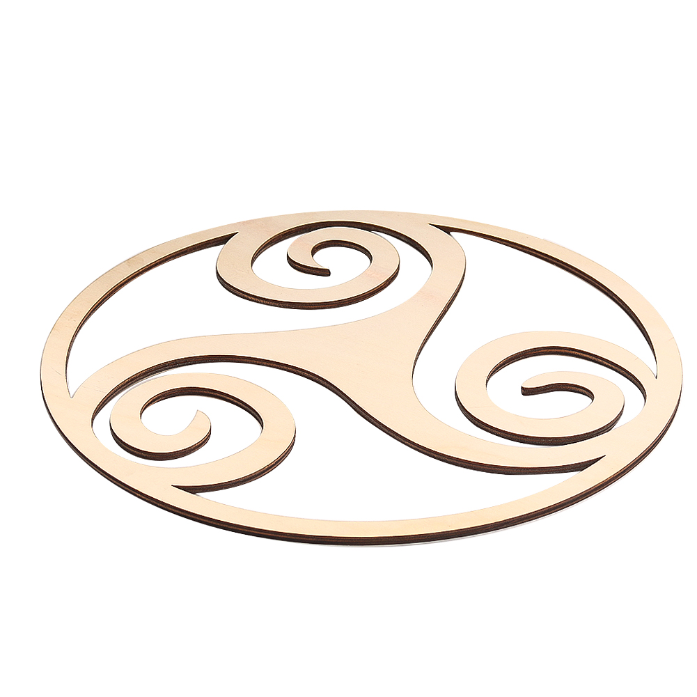 30CM Holz Ausgehöhlte Spirale Muster Anhänger Hause Wand Dekoration Einfache Wind Zubehör Artefakt Ästhetische Zimmer Dekor – Detail 3