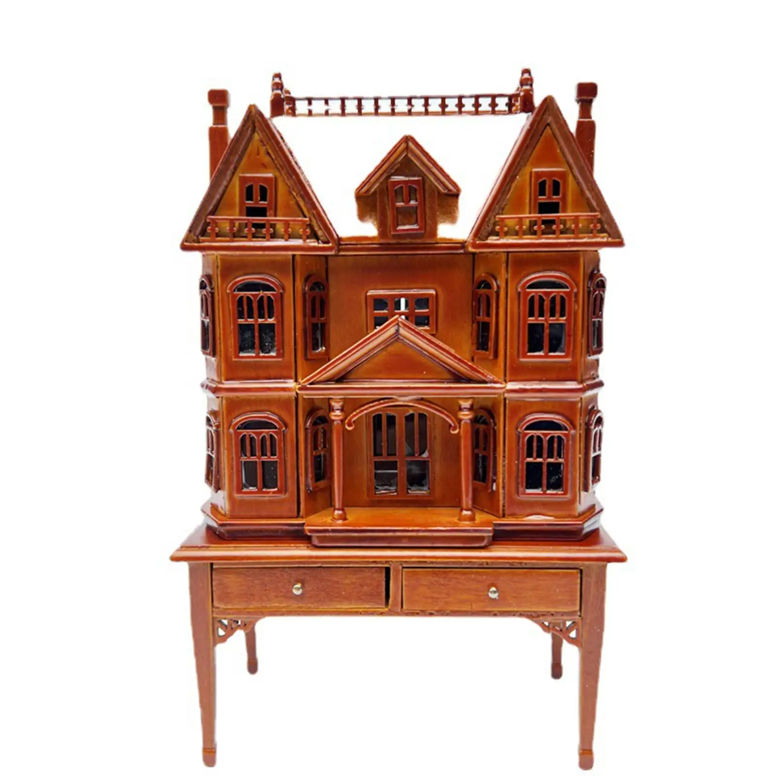 Dollhouse Miniature 1/12 Scale Villa Table Display Cabinet Boys Girls Girls Women