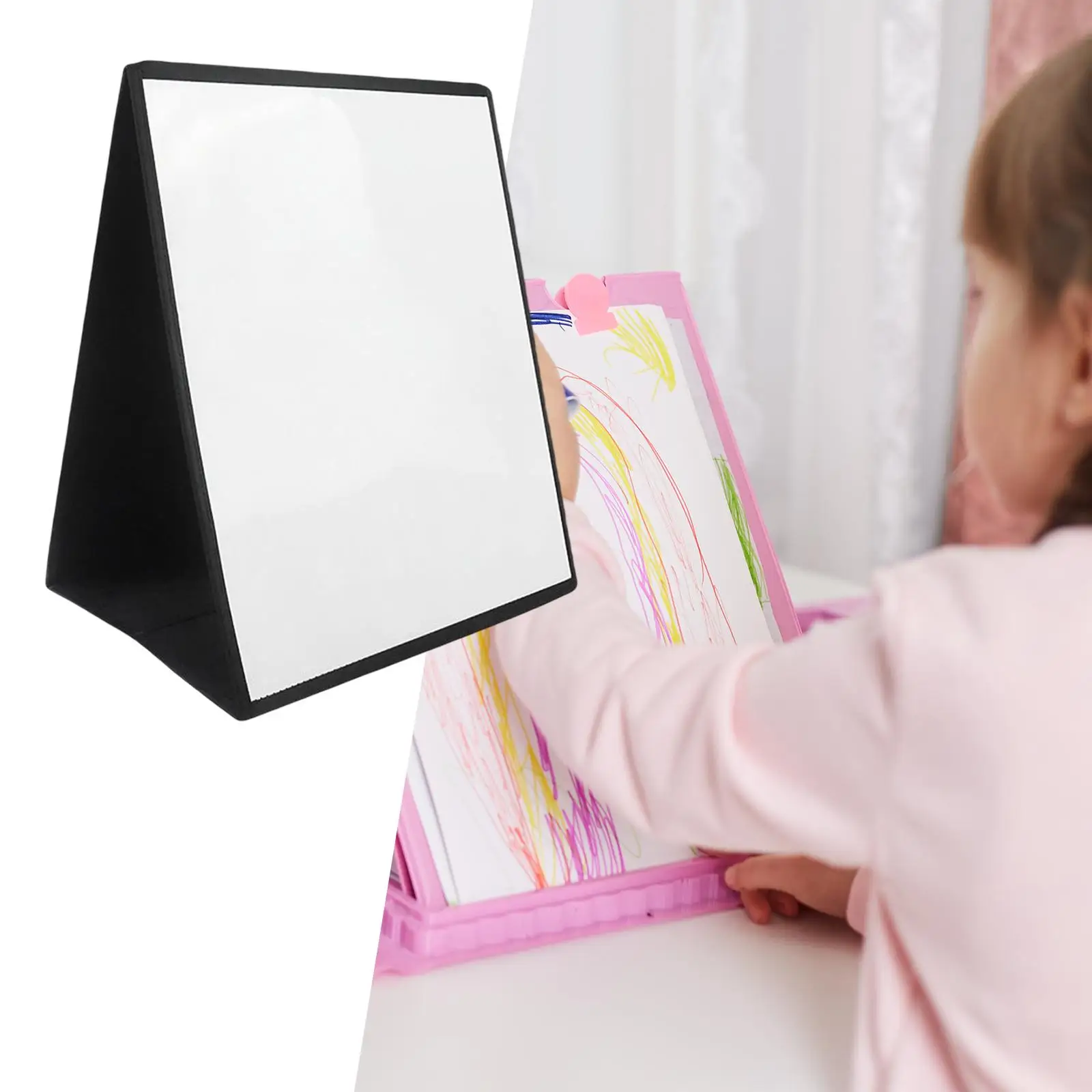 Small Dry Erase Whiteboard Memo Board Drawing Board Message Board Erasable Easel Double Sided Desktop Whiteboard for Office Home