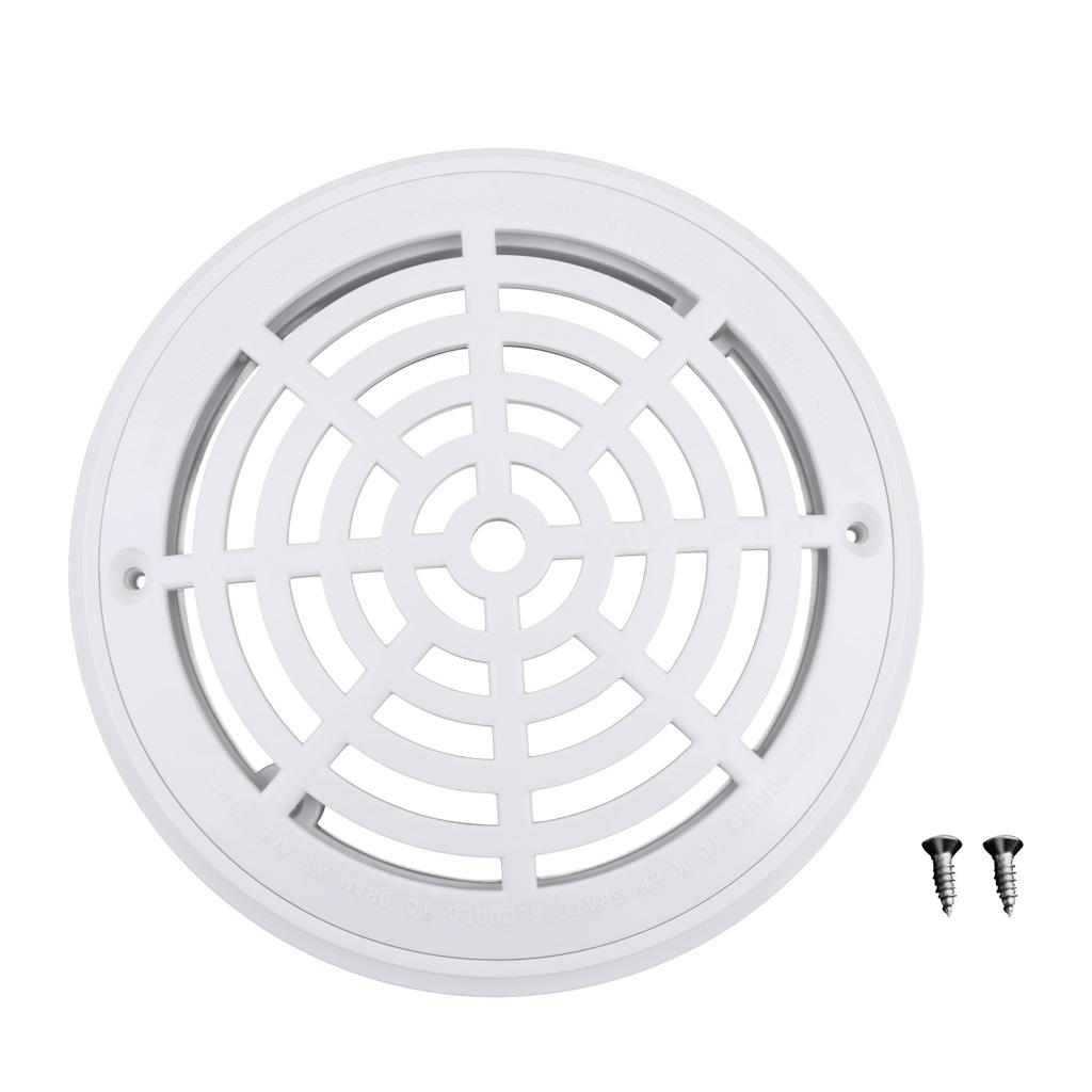 Round Main Drain Cover Swimming Pool Overflow Suction Outlet With Screws