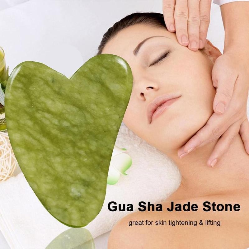 Best of Natural Green Jade Stone Gua Sha Massage Tool For Face Lift Up SPA Therapy Massager Gouache Stone Antistress Body Scraping Board Reviews & Tips