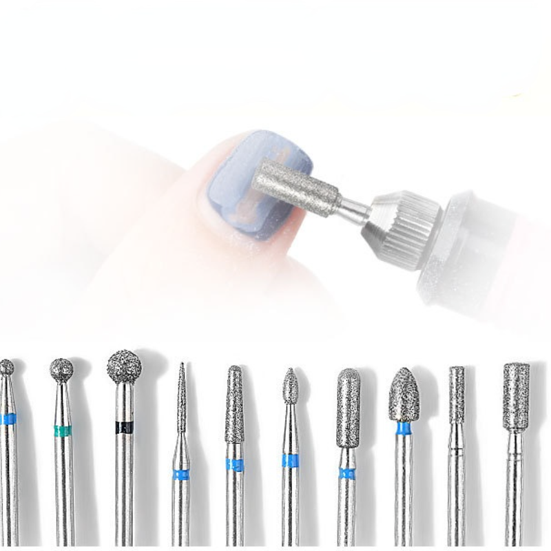 Best of 10Pcs Quality Diamond Milling Cutters For Manicure Electric Clean Foot Cuticle Nail Machine Nail Polishing Tool Reviews & Tips - Image 6