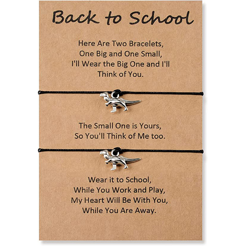 Geschenk-Armband für den Schulanfang, Kindergarten-Armband, Mama und ich, Mutter, Tochter, Wunsch-Armbänder-Set, Schmuck für den ersten Schultag – Detail 4