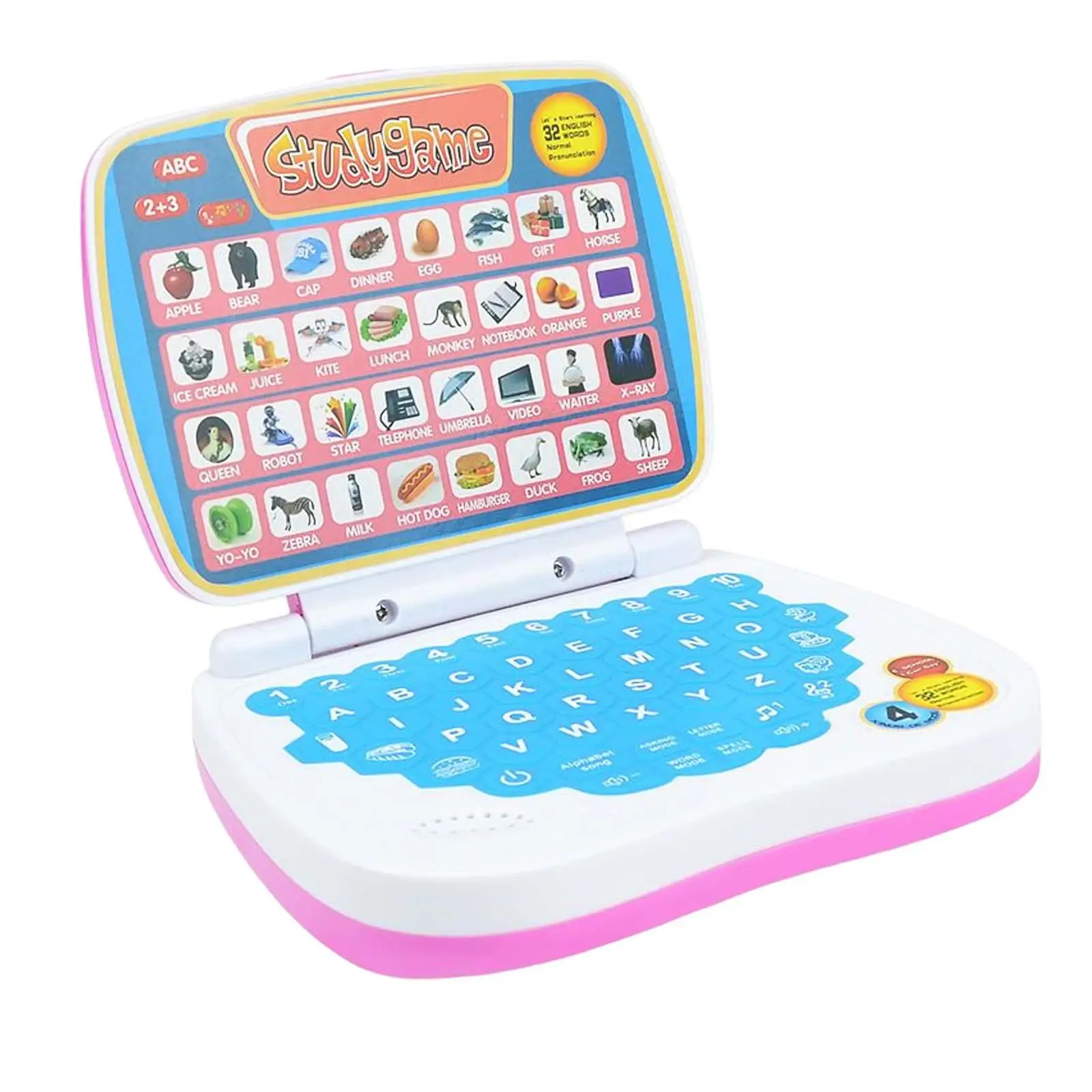 Multifunction Kids Laptop Toy Computer Study Game English Early Education Learning Machine for Children Girls Boys Toddler