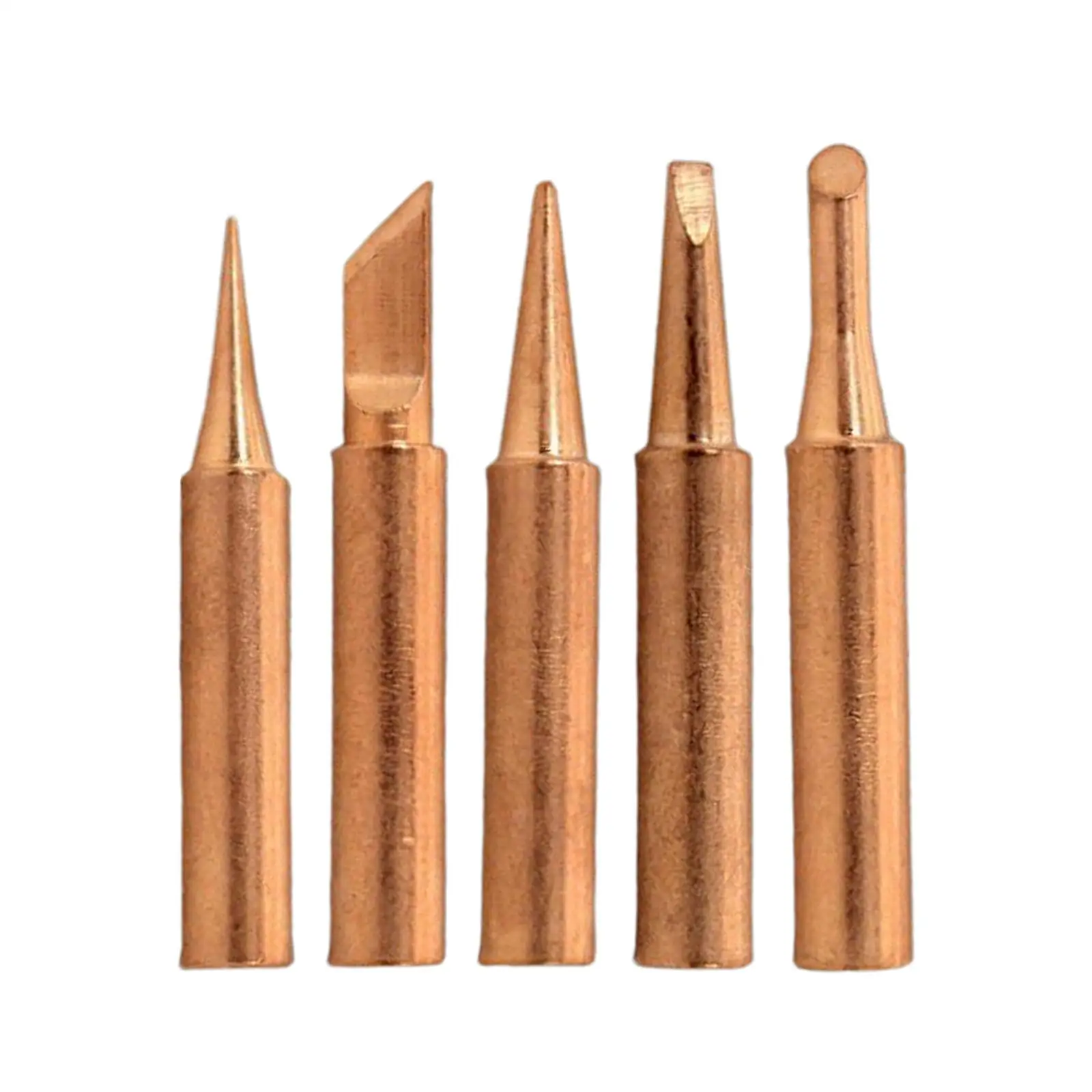 5 Pack of  Solder Iron Tips Set  Soldering Welding Replacement Tools for 900M 936 Series DIY Welding Soldering Projects