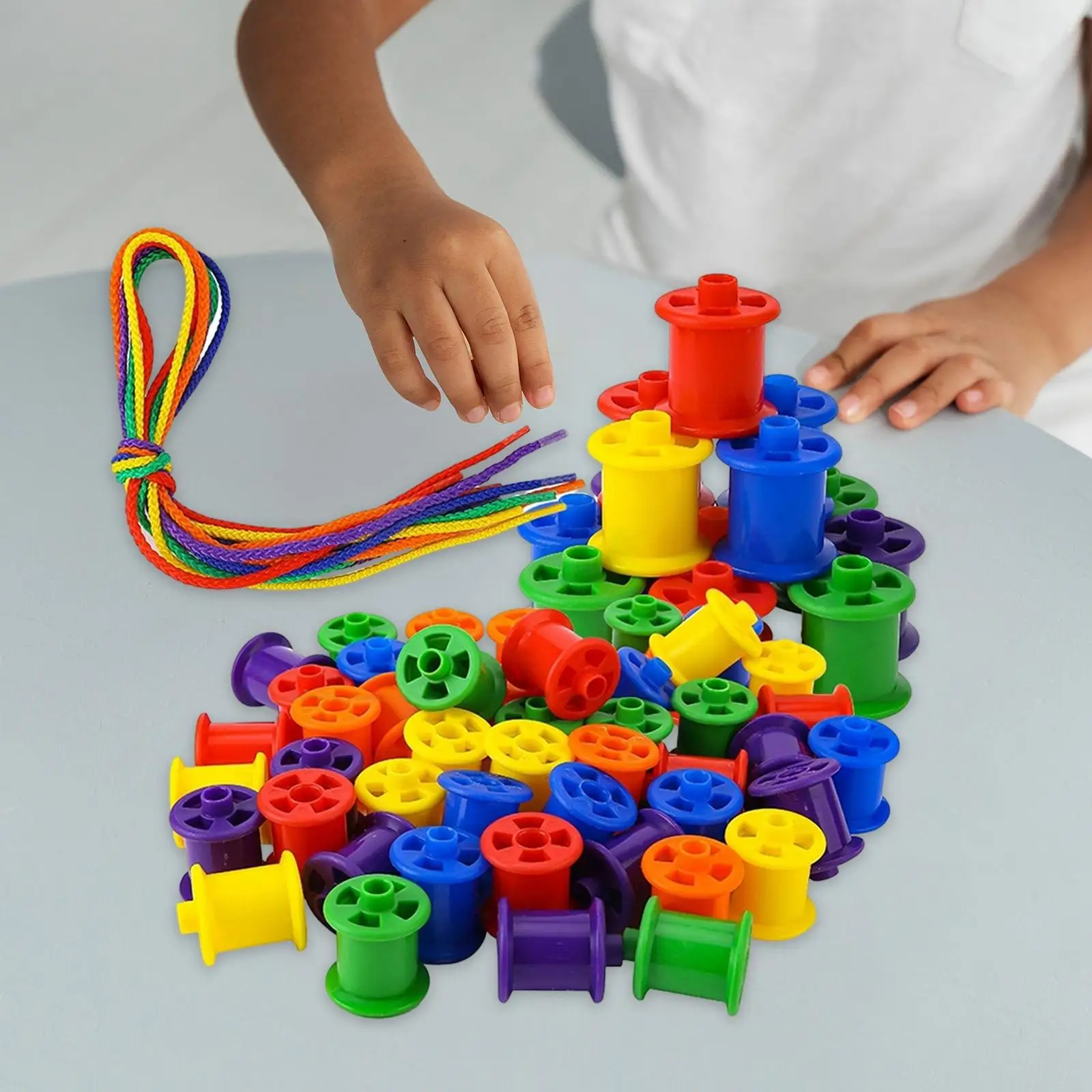 Lacing Beads Toy Sensory Toys for Preschool Kindergarten Learning Activities