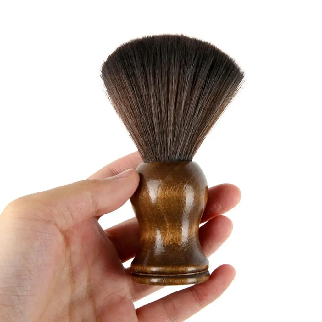 Professional shaving brush with wooden handle for male grooming tools