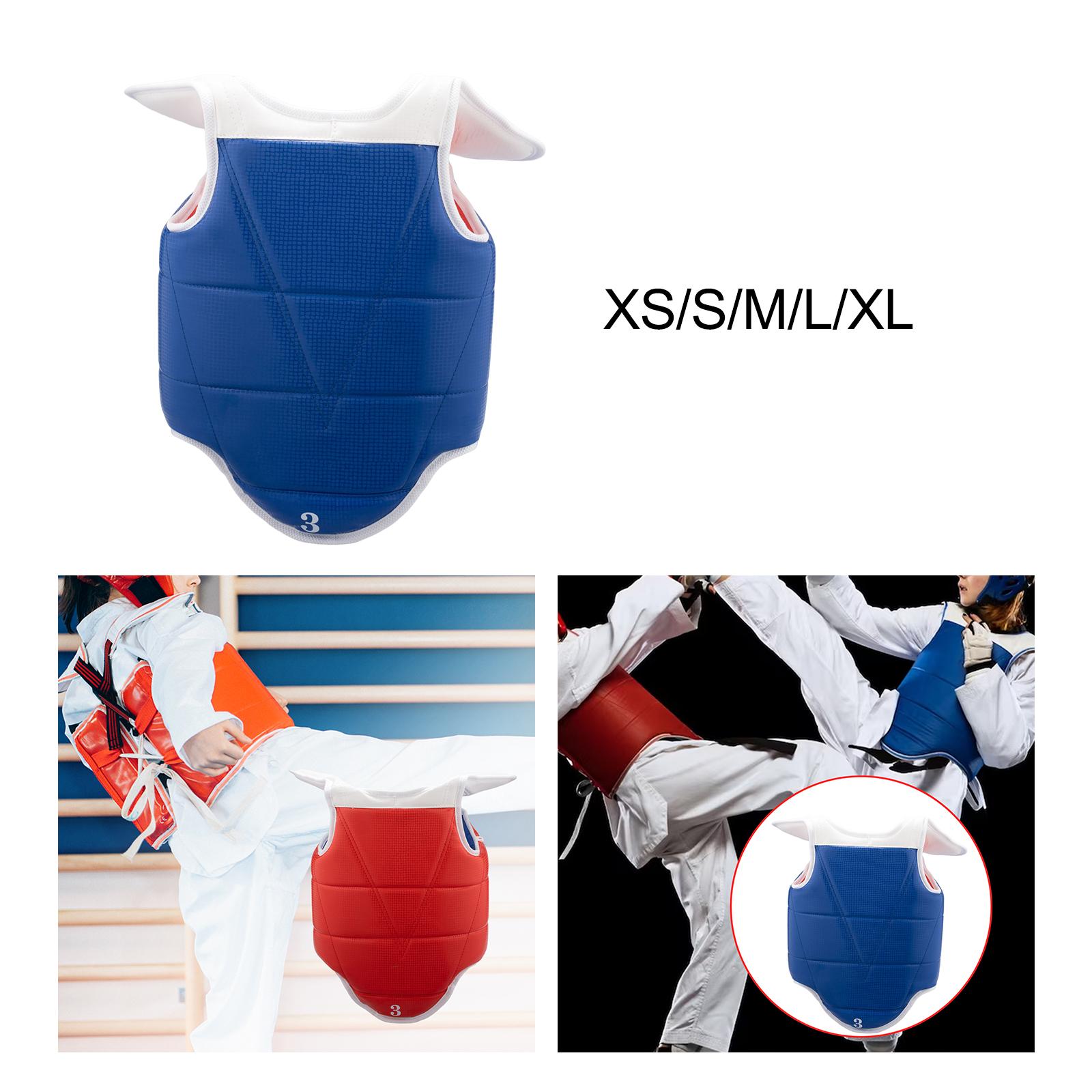 Taekwondo Protector Vest Chest Guard Rib Armour Women Men Kids Body