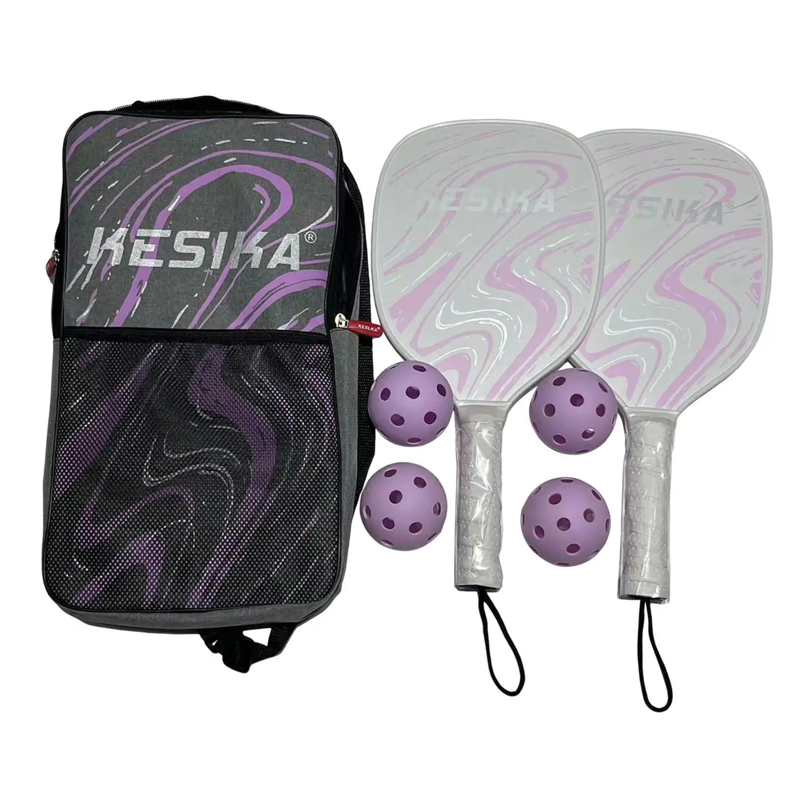 Pickleball Rackets with 2 Rackets 4 Balls and Carry Pouch Edge Guard Professional Pickleball Racket Set Pickleball Racquets